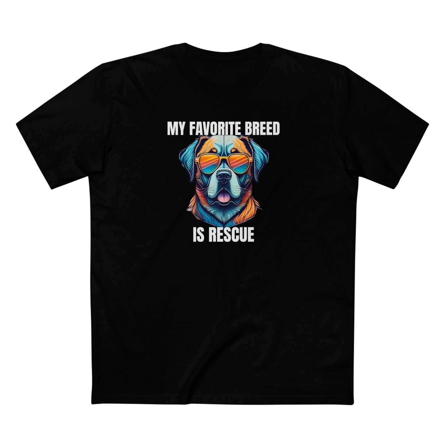 My favorite breed is rescue 5 - Men's Staple Tee