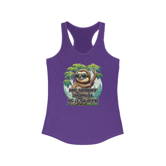 My spirit animal is a sloth - Women's Ideal Racerback Tank