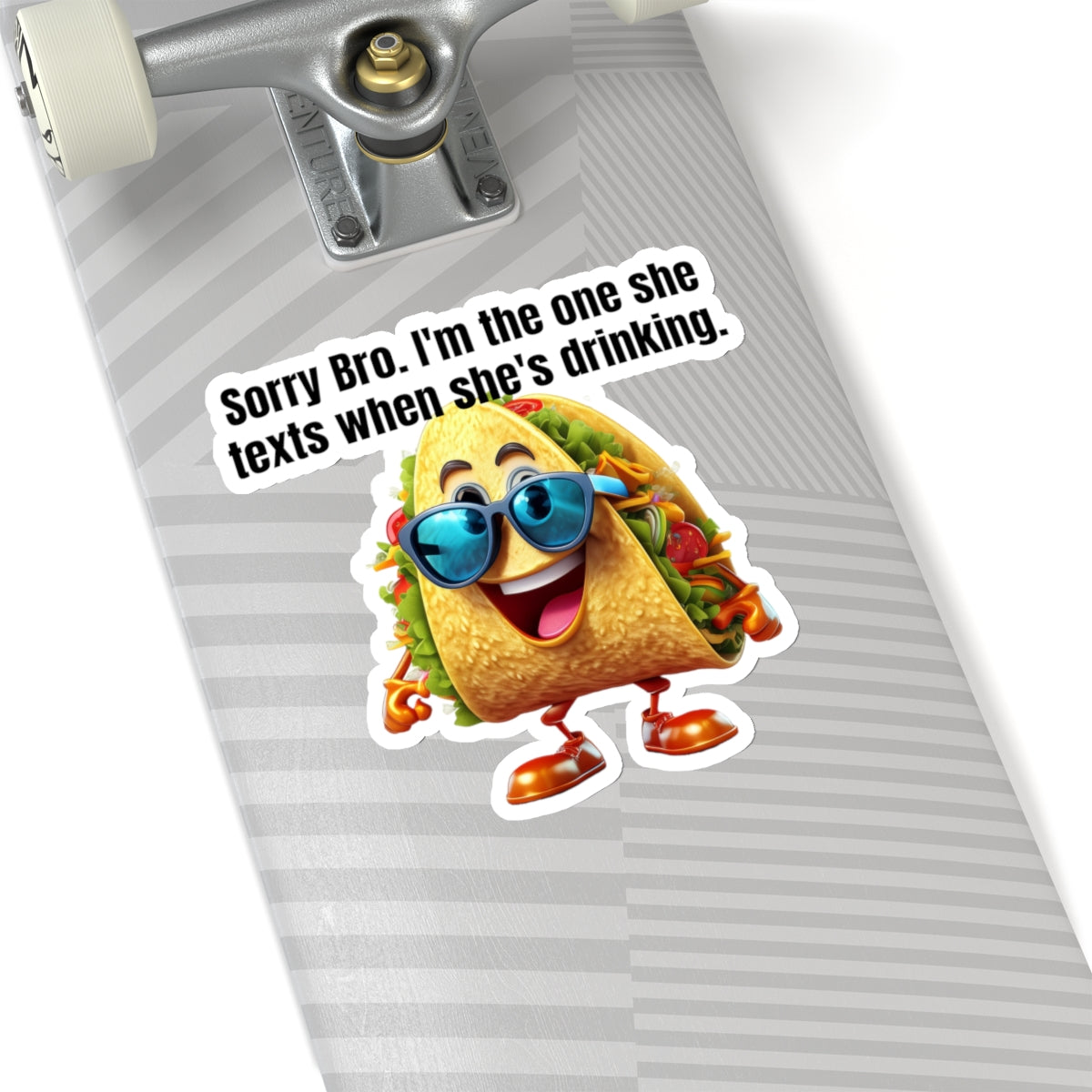 Texting taco - Kiss-Cut Stickers