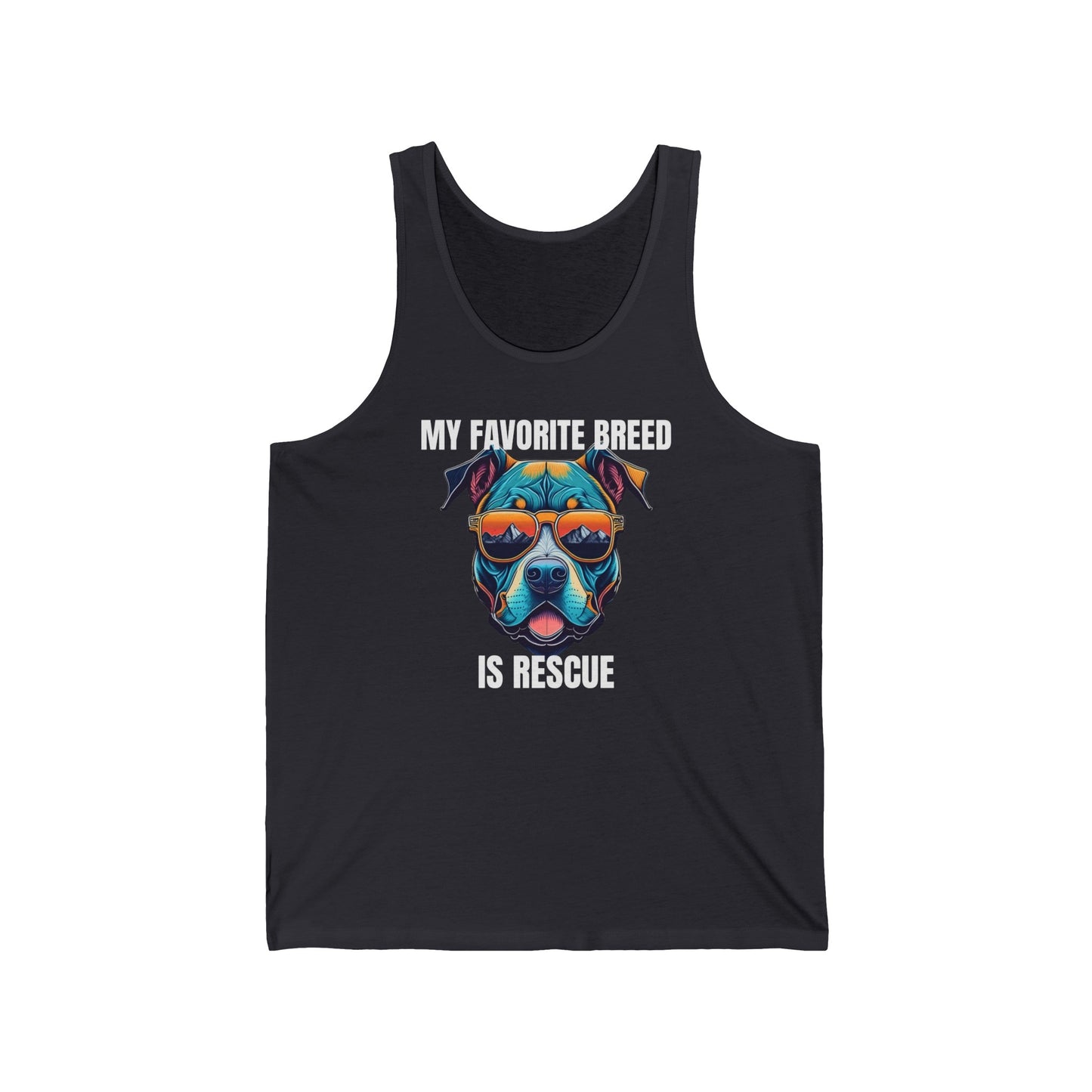 My favorite breed is rescue 1 - Unisex Jersey Tank