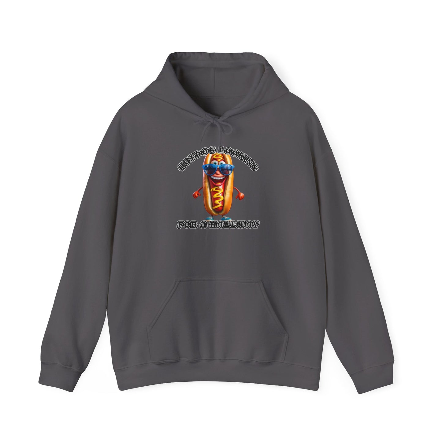 Hotdog looking for a hallway - Unisex Heavy Blend™ Hooded Sweatshirt