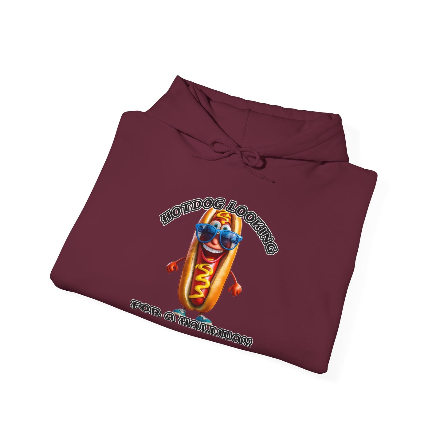 Hotdog looking for a hallway - Unisex Heavy Blend™ Hooded Sweatshirt