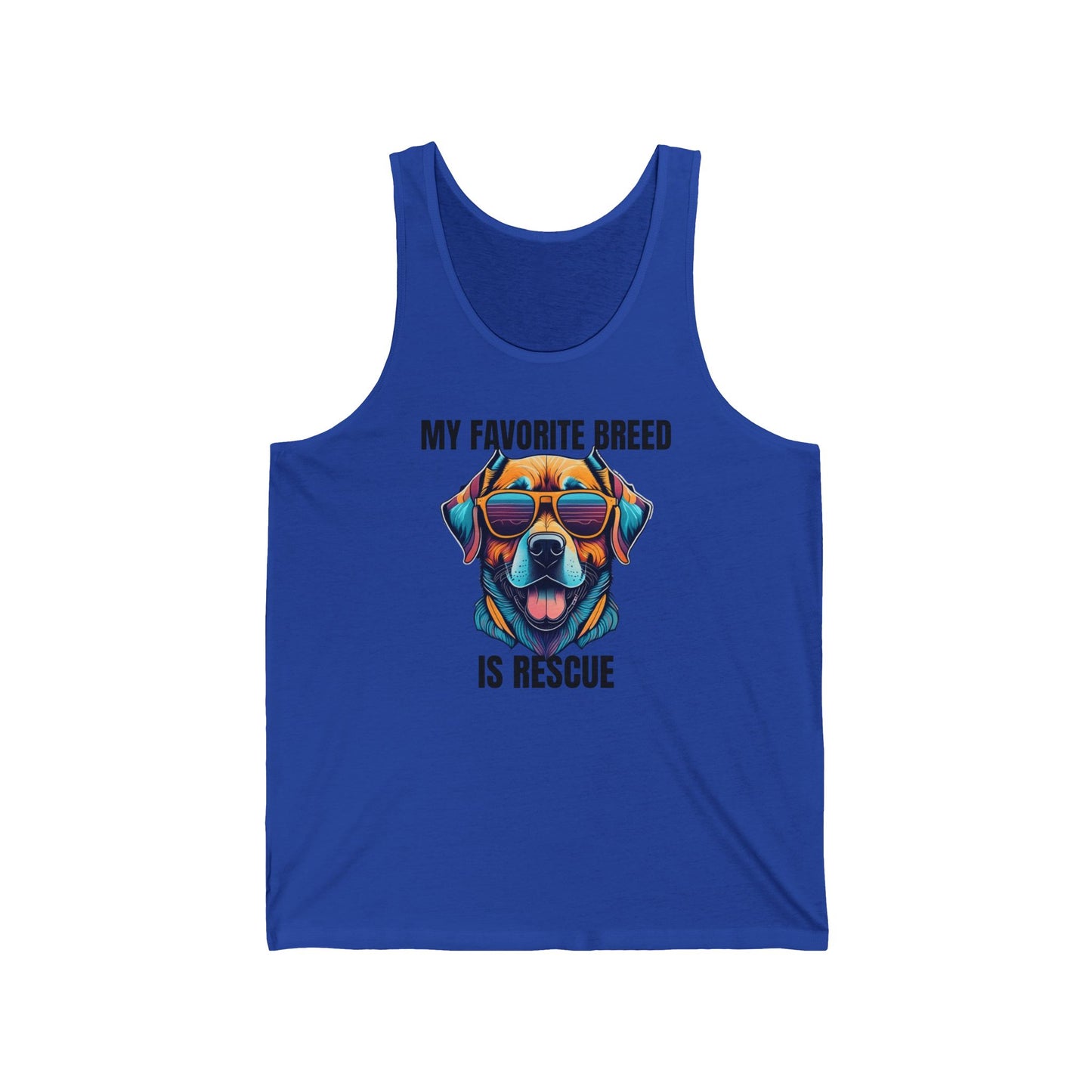 My favorite breed is rescue 4 - Unisex Jersey Tank