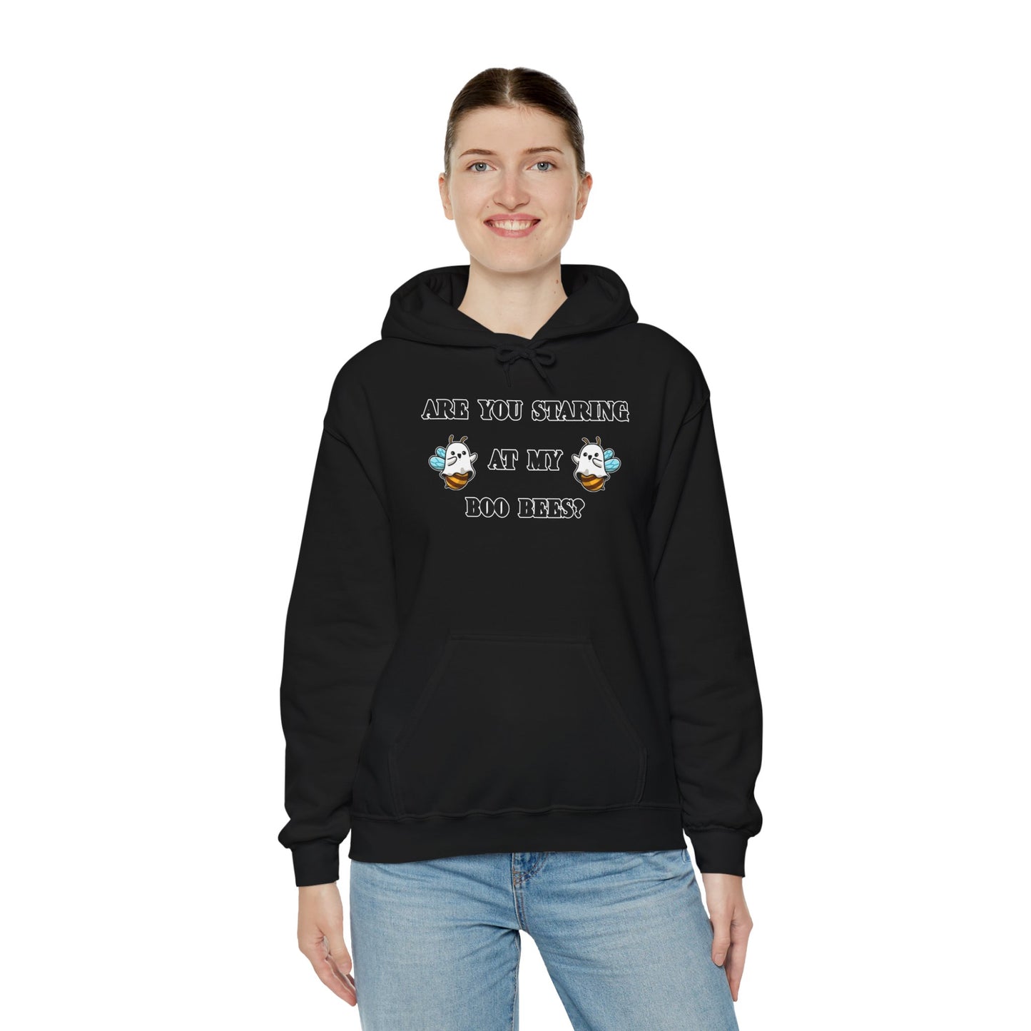 Are you staring at my boo bees? - Unisex Heavy Blend™ Hooded Sweatshirt