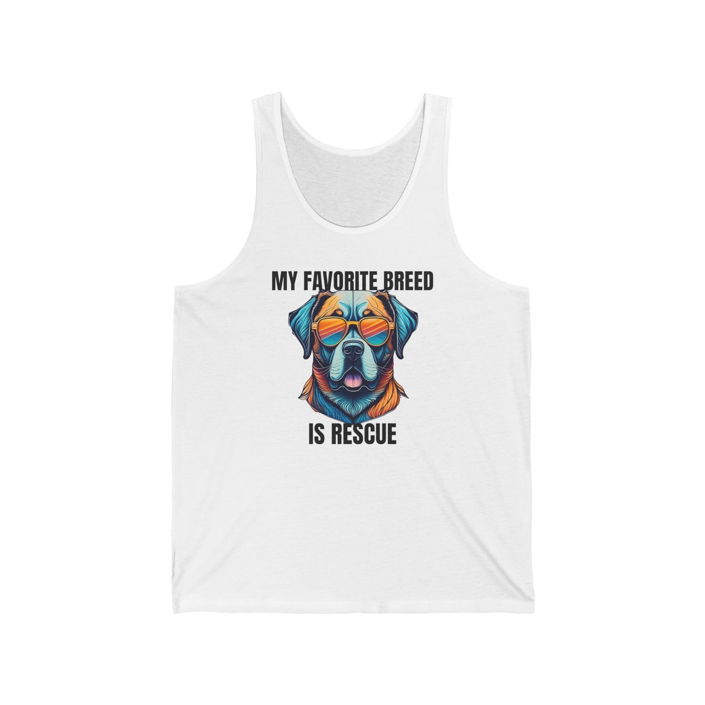 My favorite breed is rescue 5 - Unisex Jersey Tank