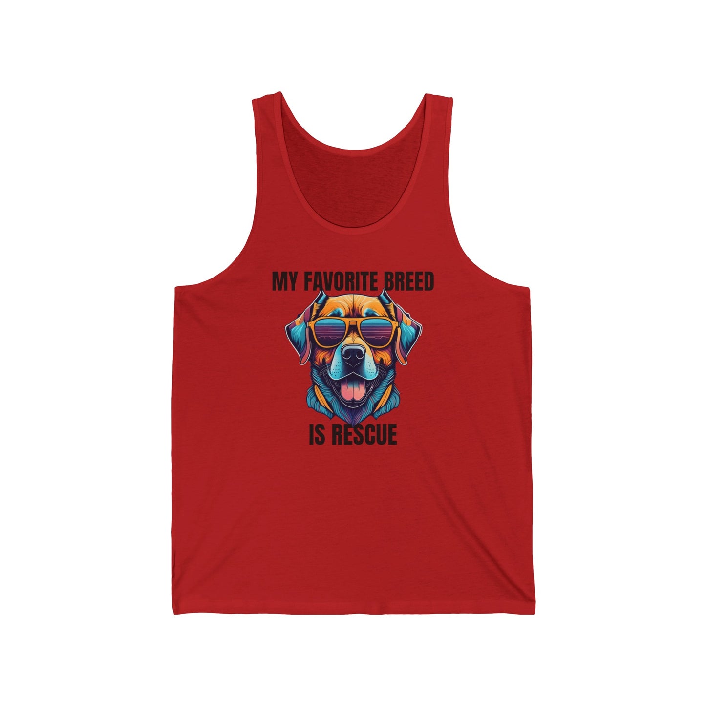 My favorite breed is rescue 4 - Unisex Jersey Tank