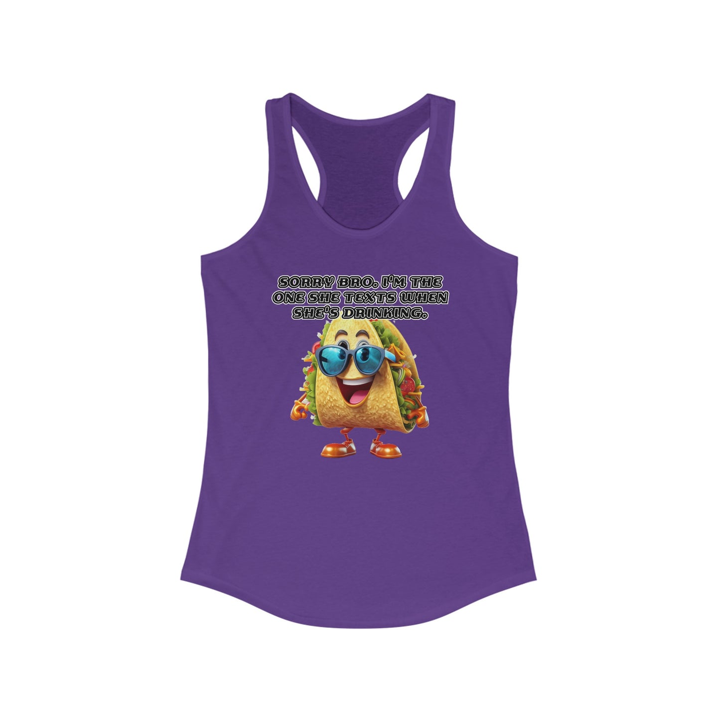 Texting taco - Women's Ideal Racerback Tank