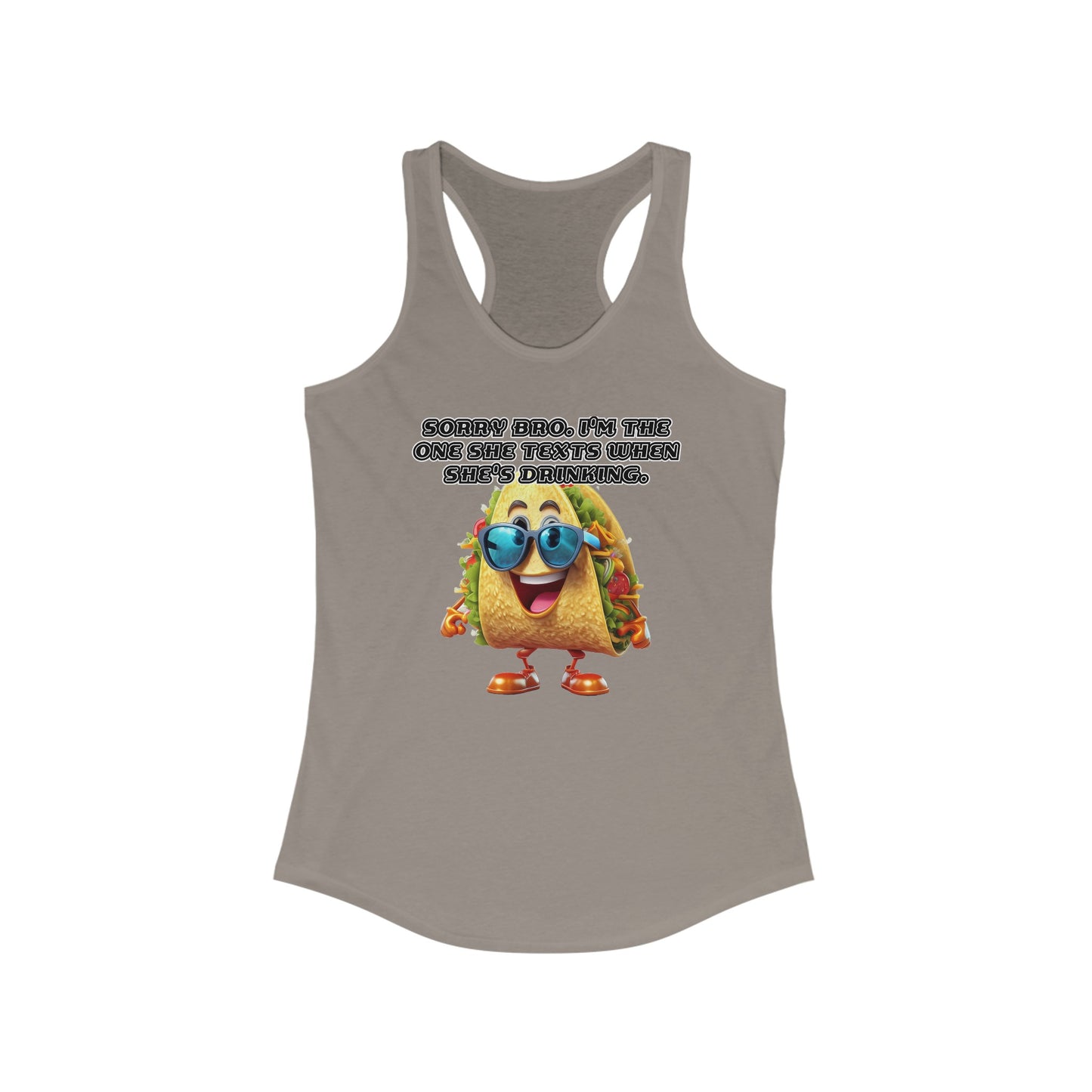 Texting taco - Women's Ideal Racerback Tank