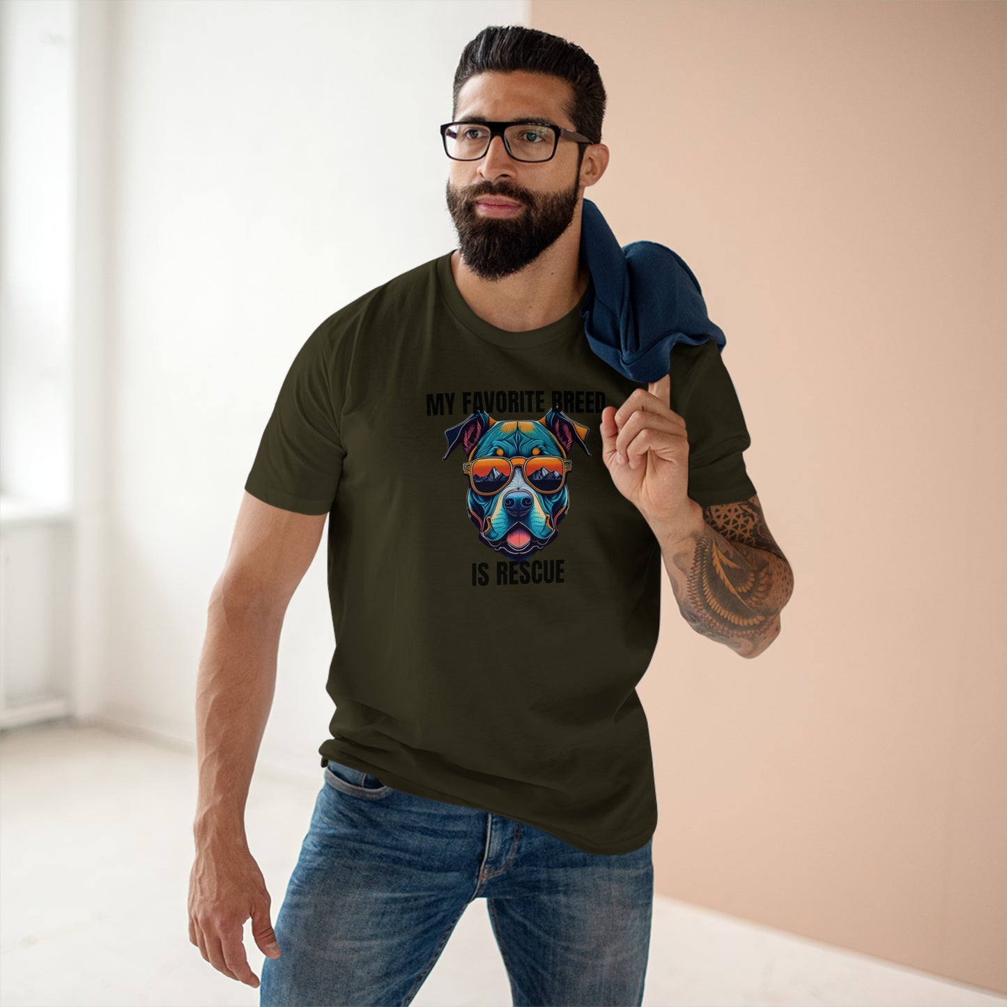 My favorite breed is rescue 1 - Men's Staple Tee