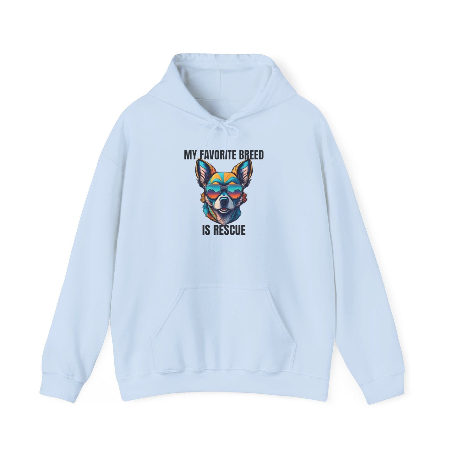 My favorite breed is rescue 2 - Unisex Heavy Blend™ Hooded Sweatshirt