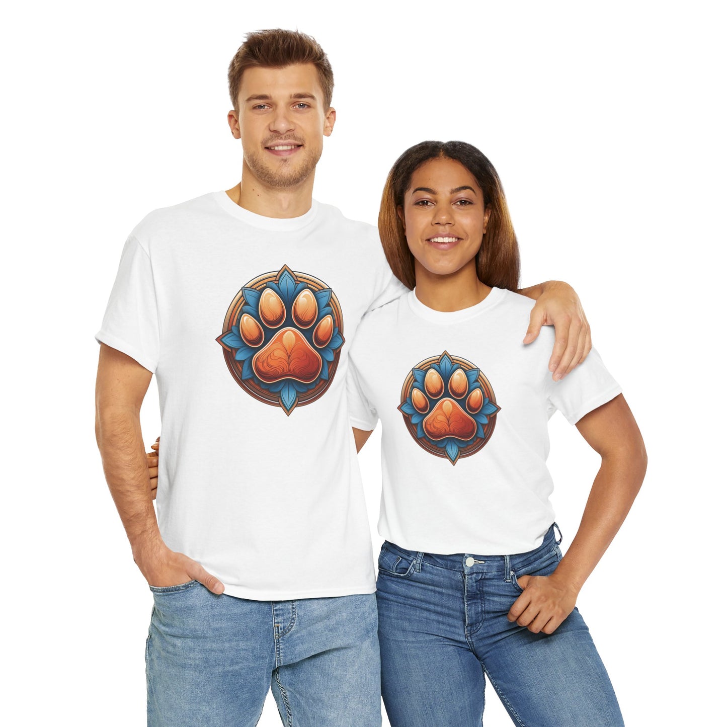 Pawprint logo - Unisex Heavy Cotton Tee