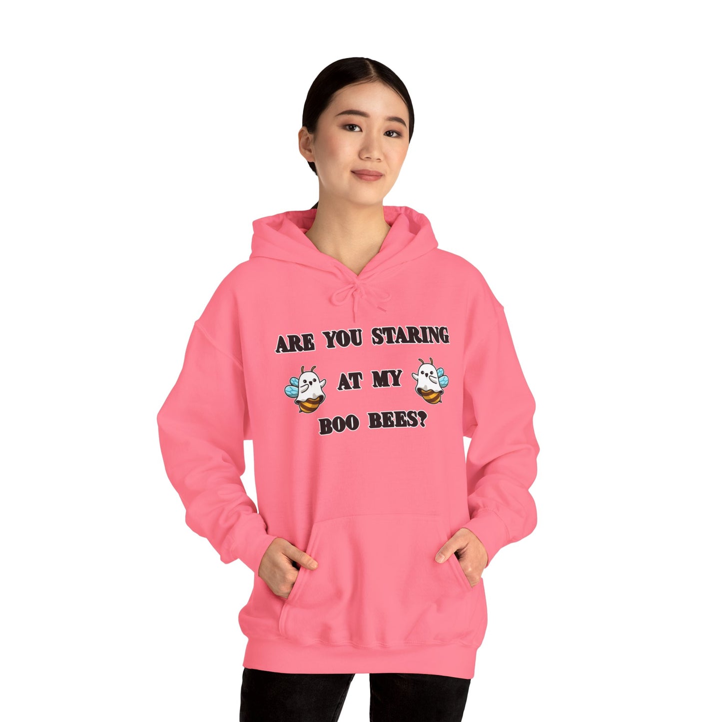 Are you staring at my boo bees? - Unisex Heavy Blend™ Hooded Sweatshirt