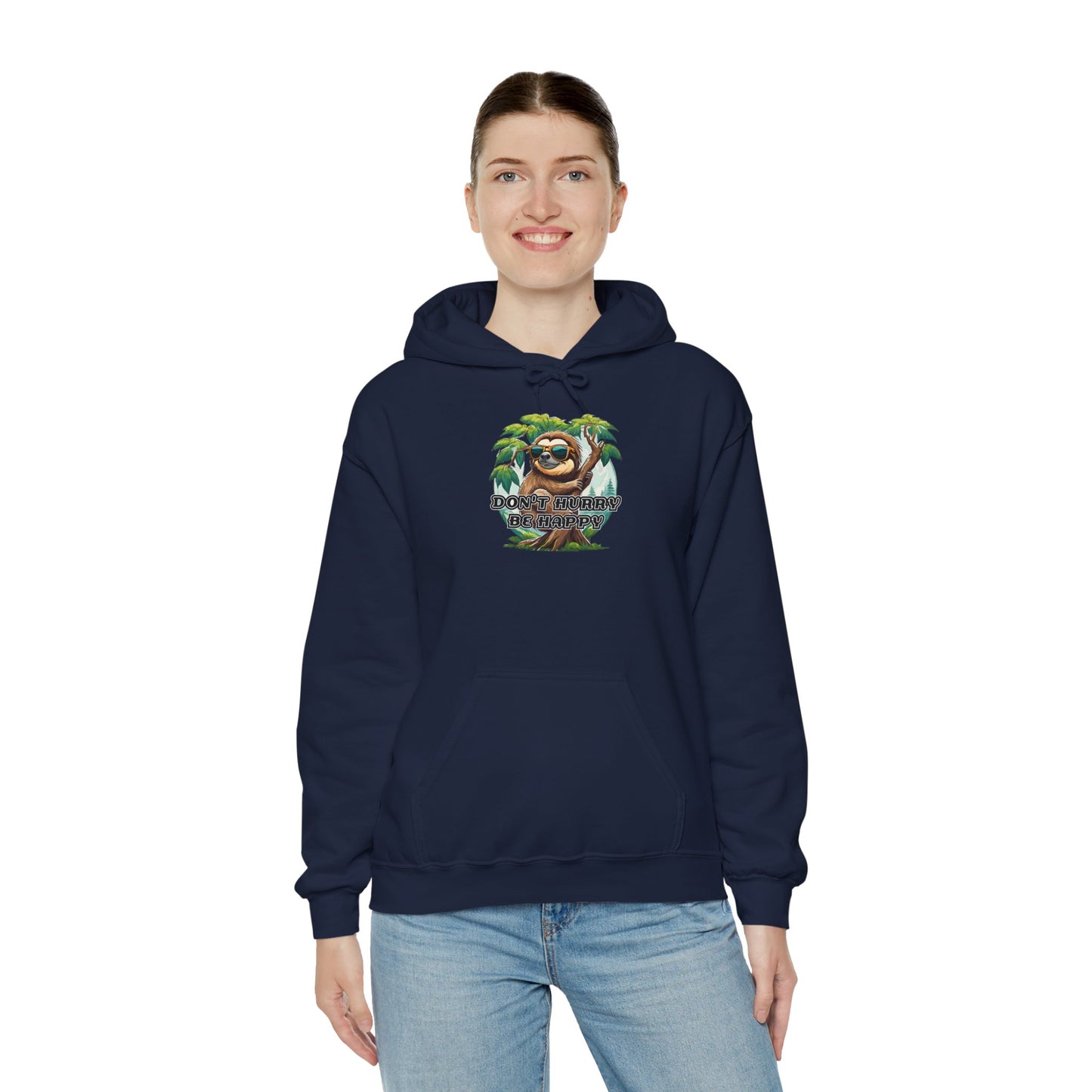 Don't hurry be happy - Unisex Heavy Blend™ Hooded Sweatshirt