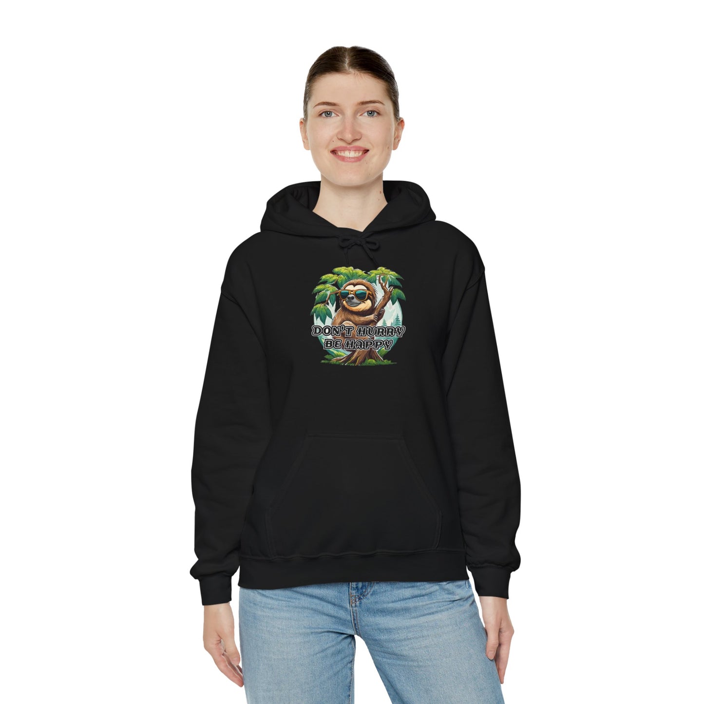 Don't hurry be happy - Unisex Heavy Blend™ Hooded Sweatshirt