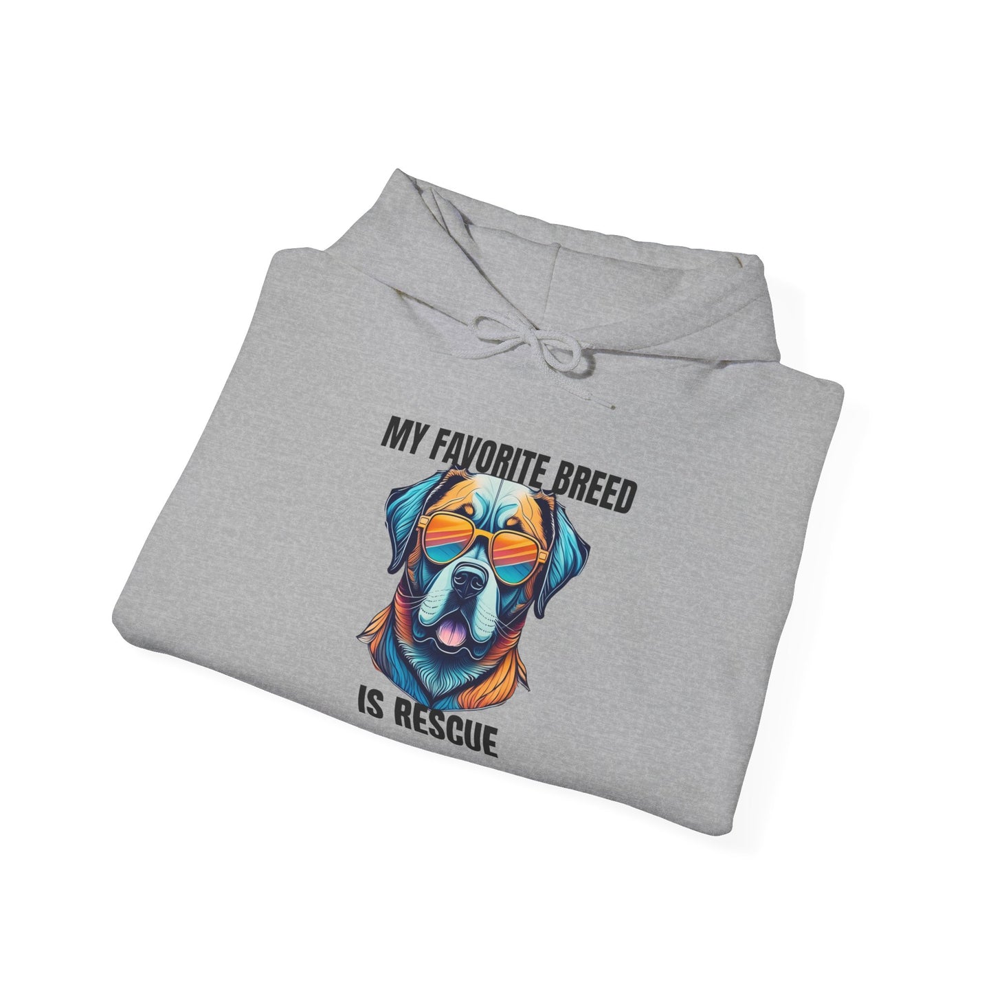 My favorite breed is rescue 5 - Unisex Heavy Blend™ Hooded Sweatshirt