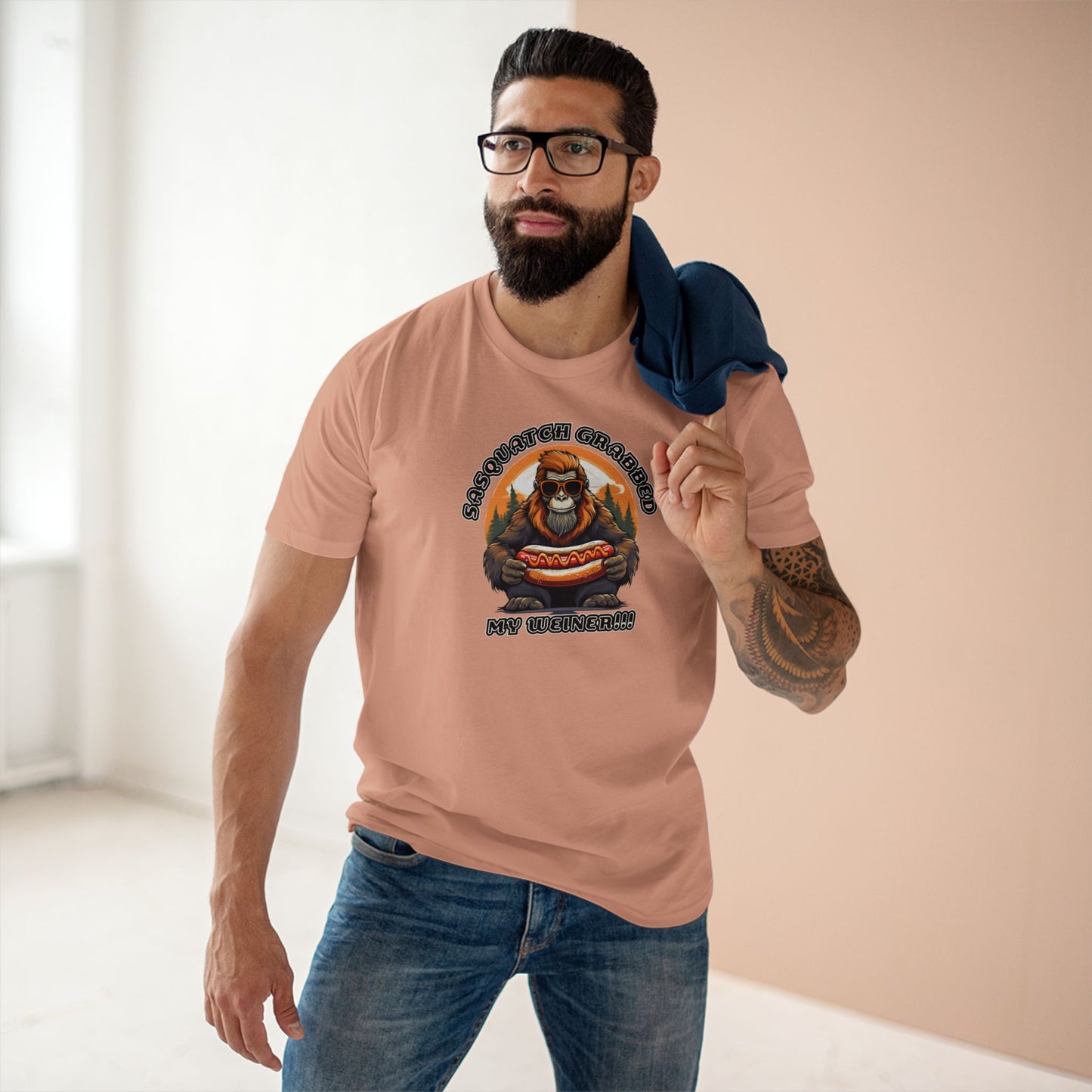 Sasquatch grabbed my weiner! - Men's Staple Tee