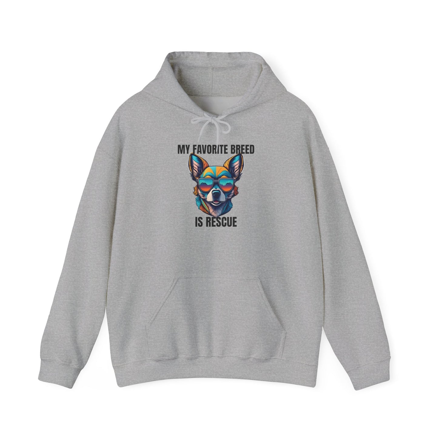 My favorite breed is rescue 2 - Unisex Heavy Blend™ Hooded Sweatshirt