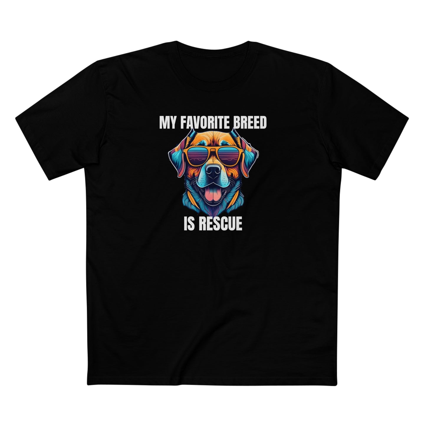 My favorite breed is rescue 4 - Men's Staple Tee