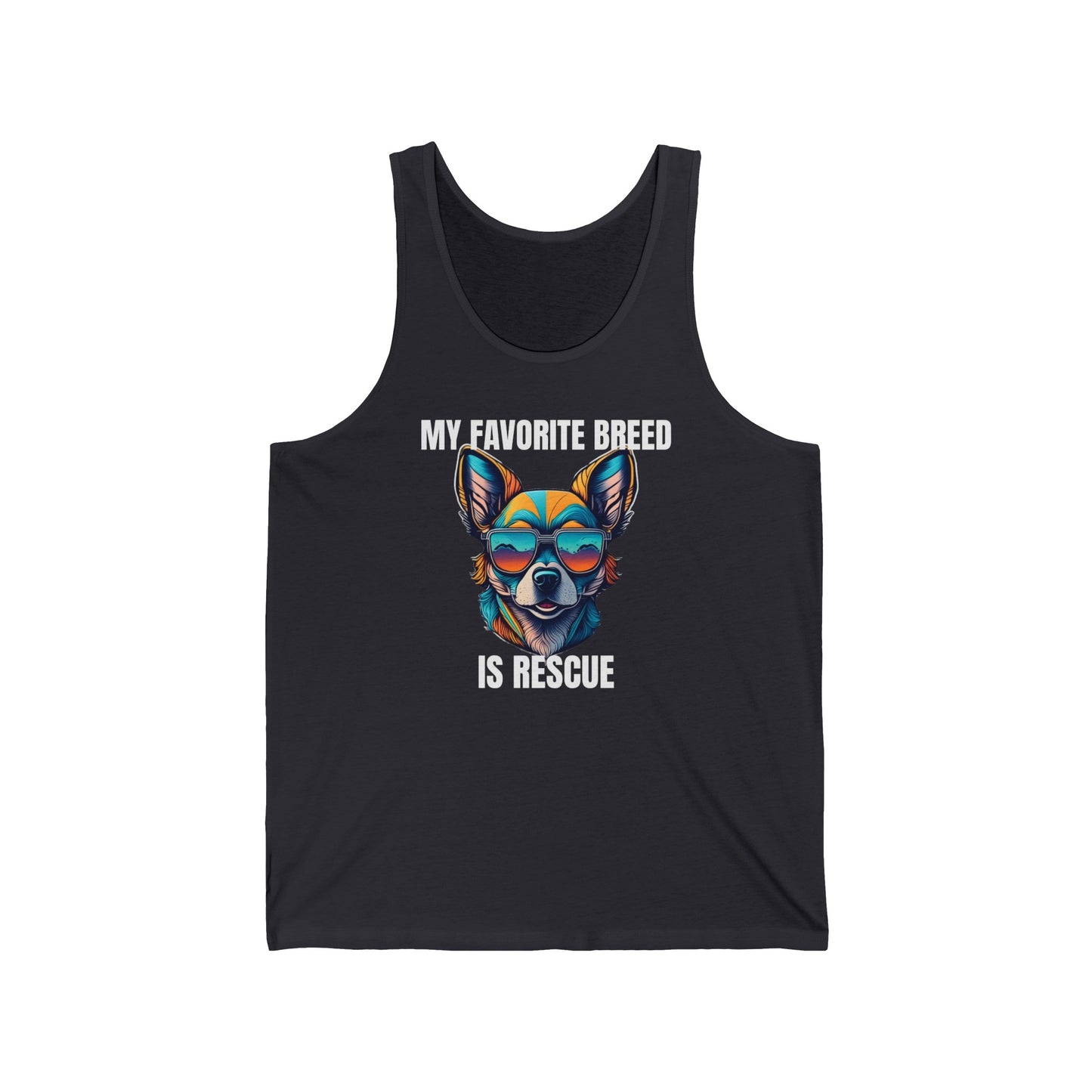 My favorite breed is rescue 2 - Unisex Jersey Tank