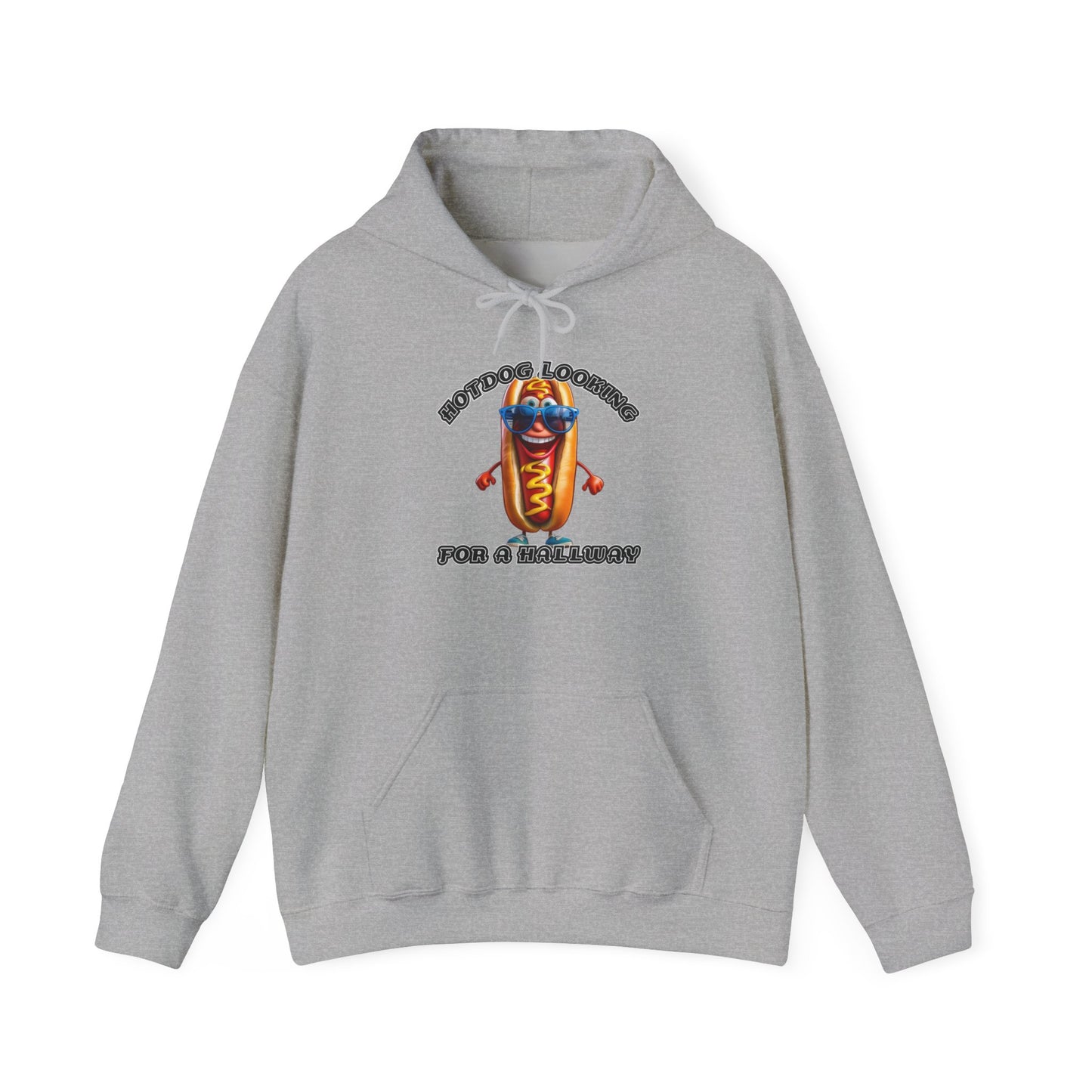 Hotdog looking for a hallway - Unisex Heavy Blend™ Hooded Sweatshirt