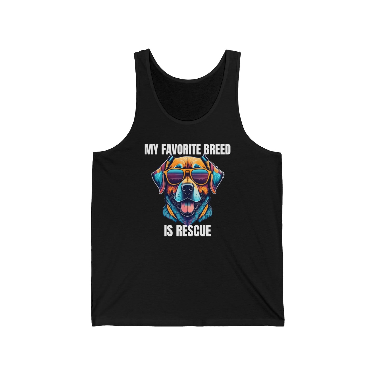 My favorite breed is rescue 4 - Unisex Jersey Tank