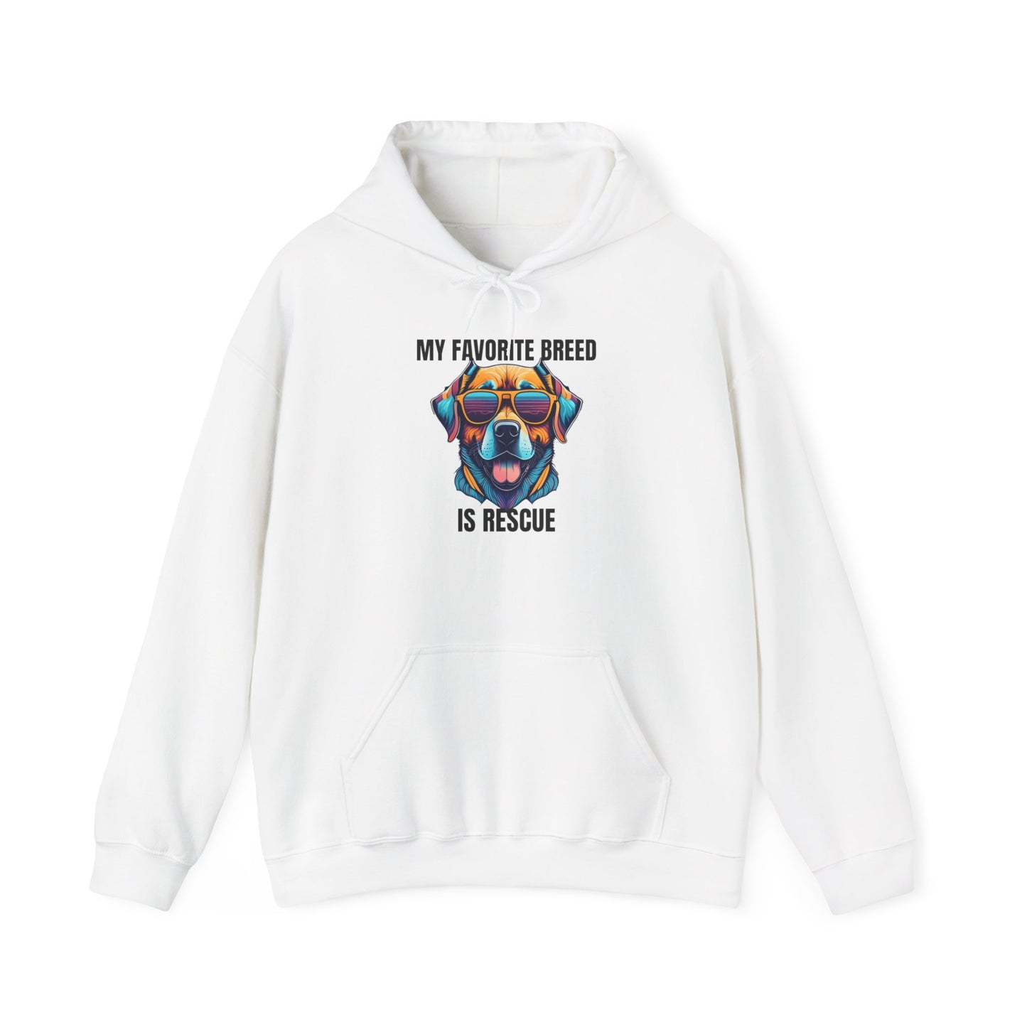 My favorite breed is rescue 4 - Unisex Heavy Blend™ Hooded Sweatshirt