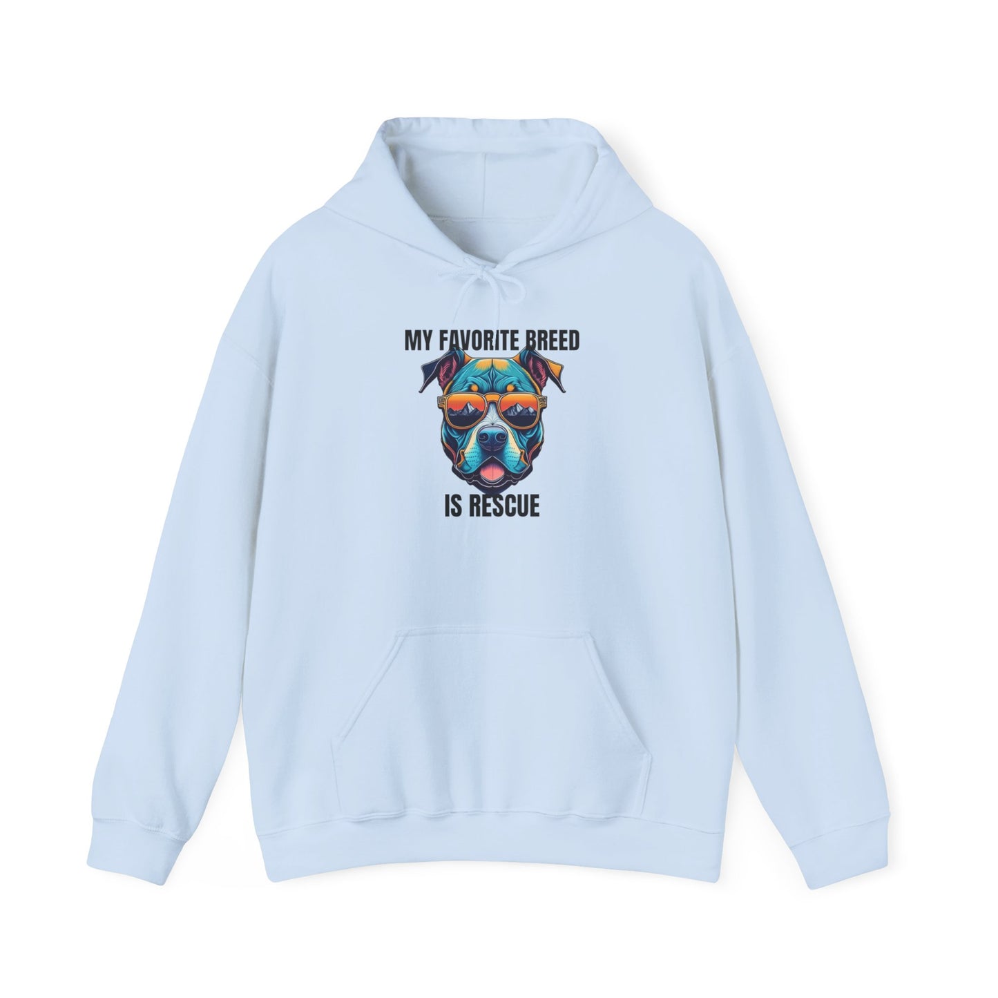 My favorite breed is rescue 1 - Unisex Heavy Blend™ Hooded Sweatshirt