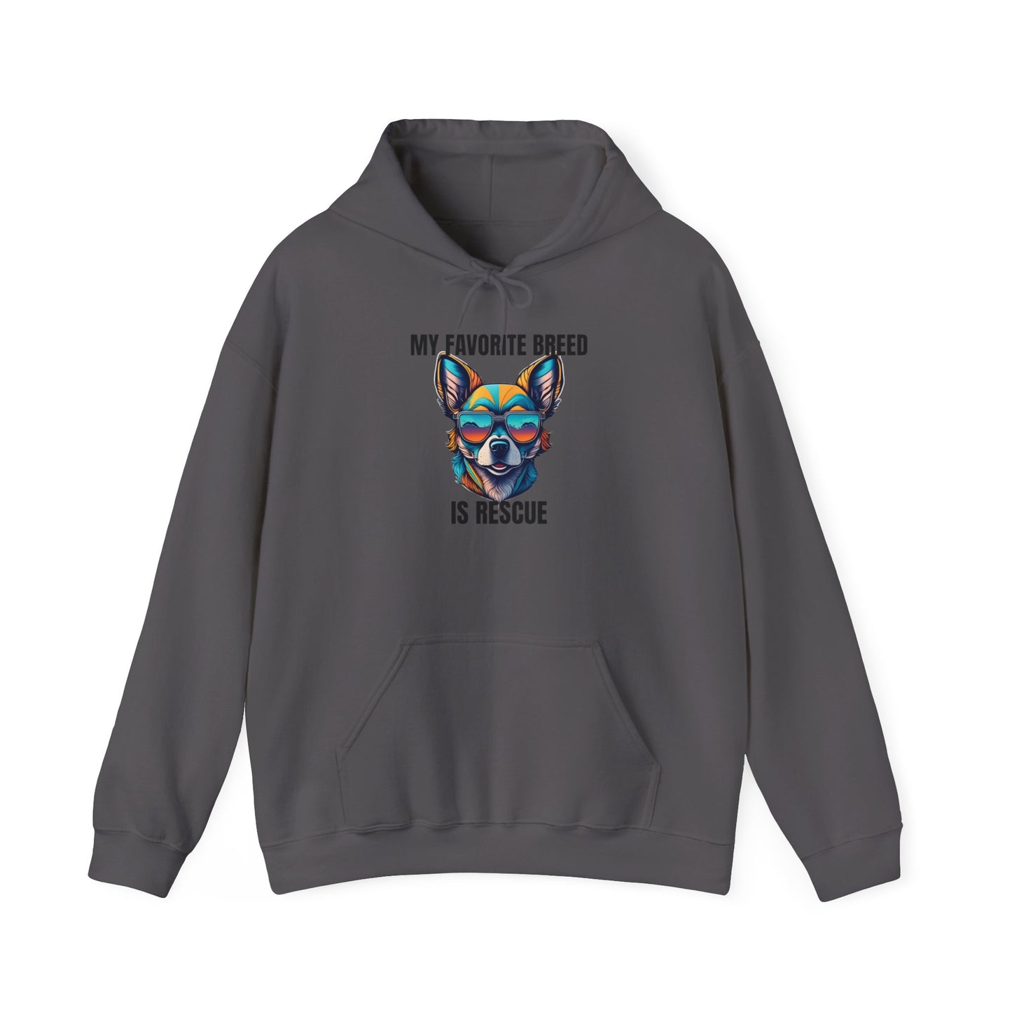 My favorite breed is rescue 2 - Unisex Heavy Blend™ Hooded Sweatshirt