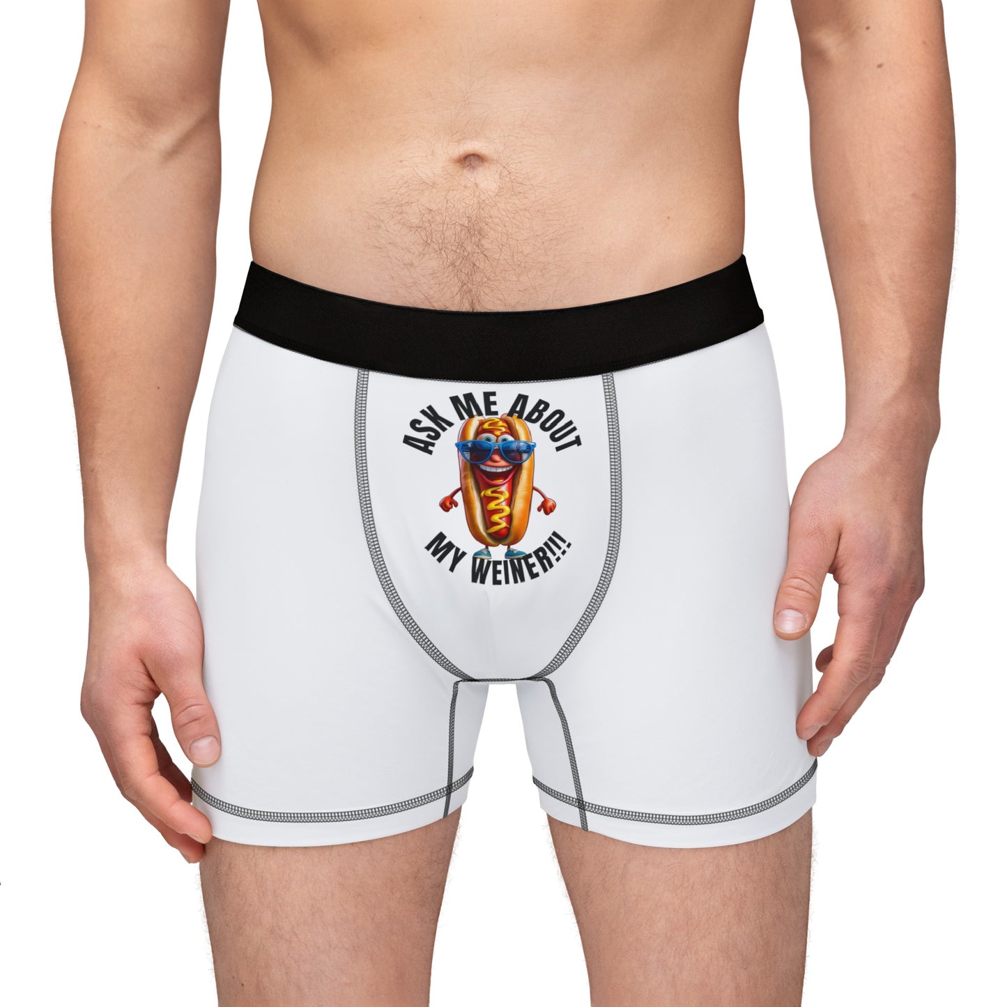 Ask me about my weiner! - Men's Boxers (AOP)