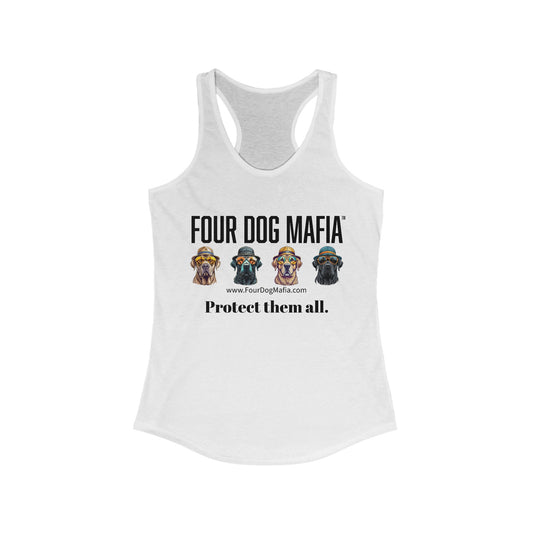 Protect them all with logo - Women's Ideal Racerback Tank