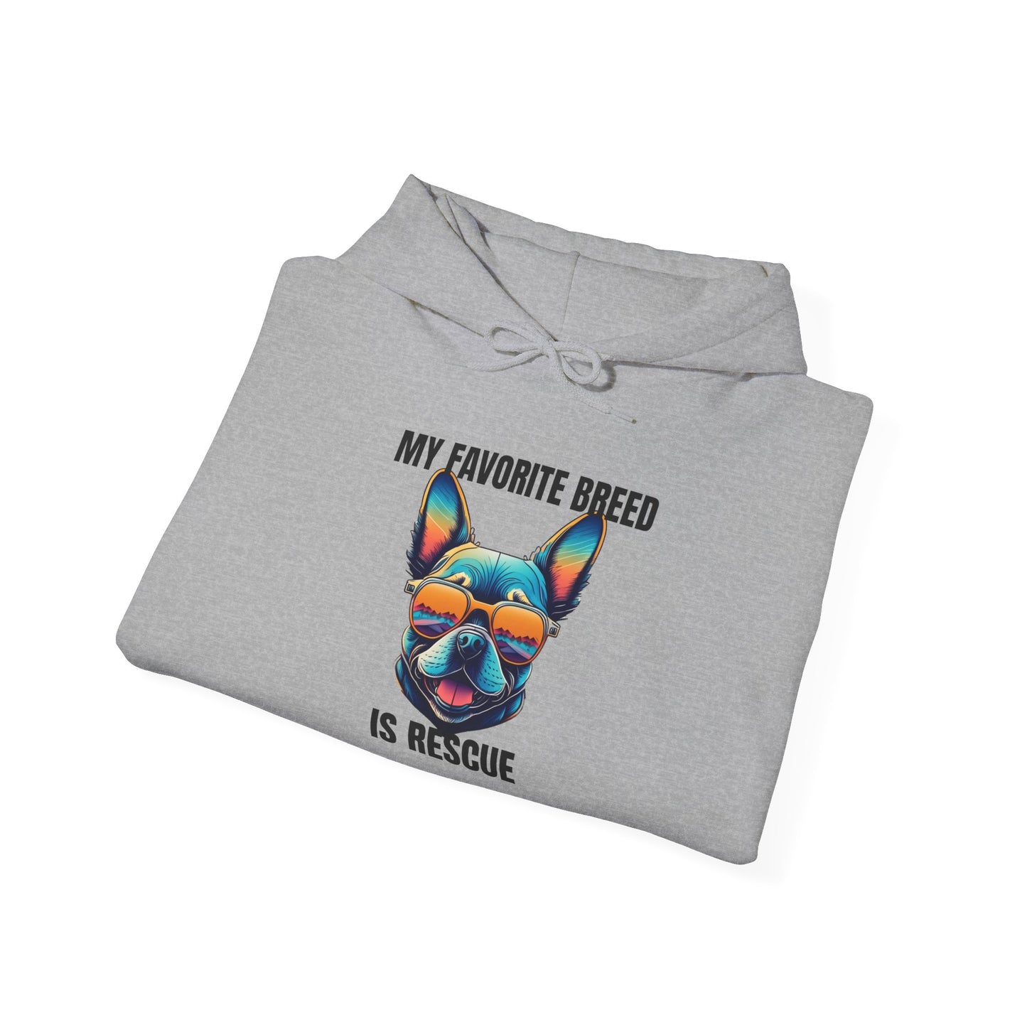 My favorite breed is rescue 3 - Unisex Heavy Blend™ Hooded Sweatshirt