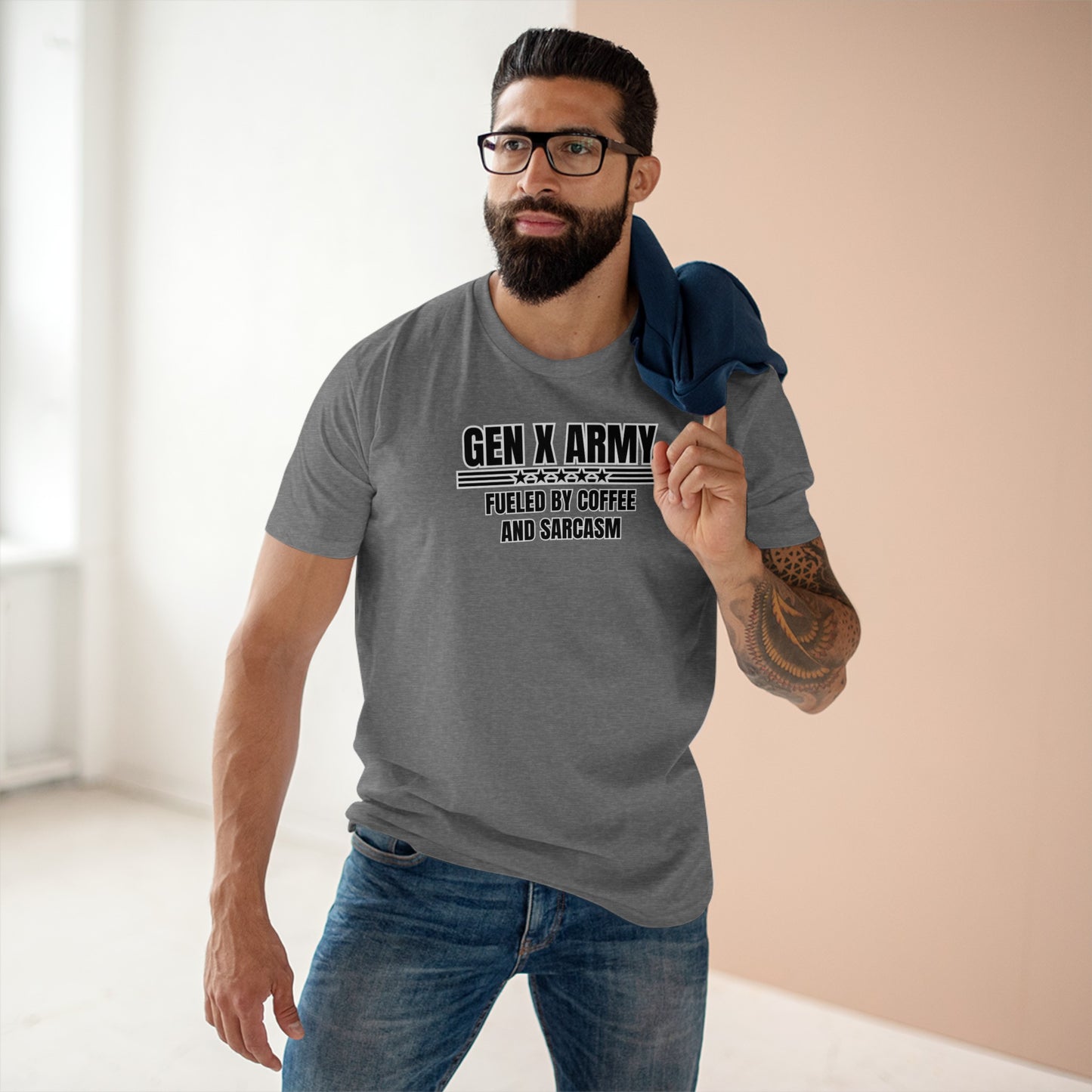 Fueled by coffee and sarcasm - Men's Staple Tee