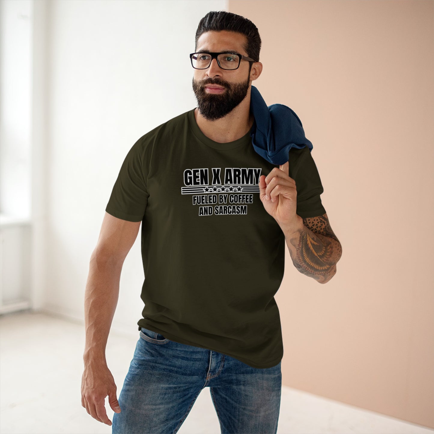 Fueled by coffee and sarcasm - Men's Staple Tee