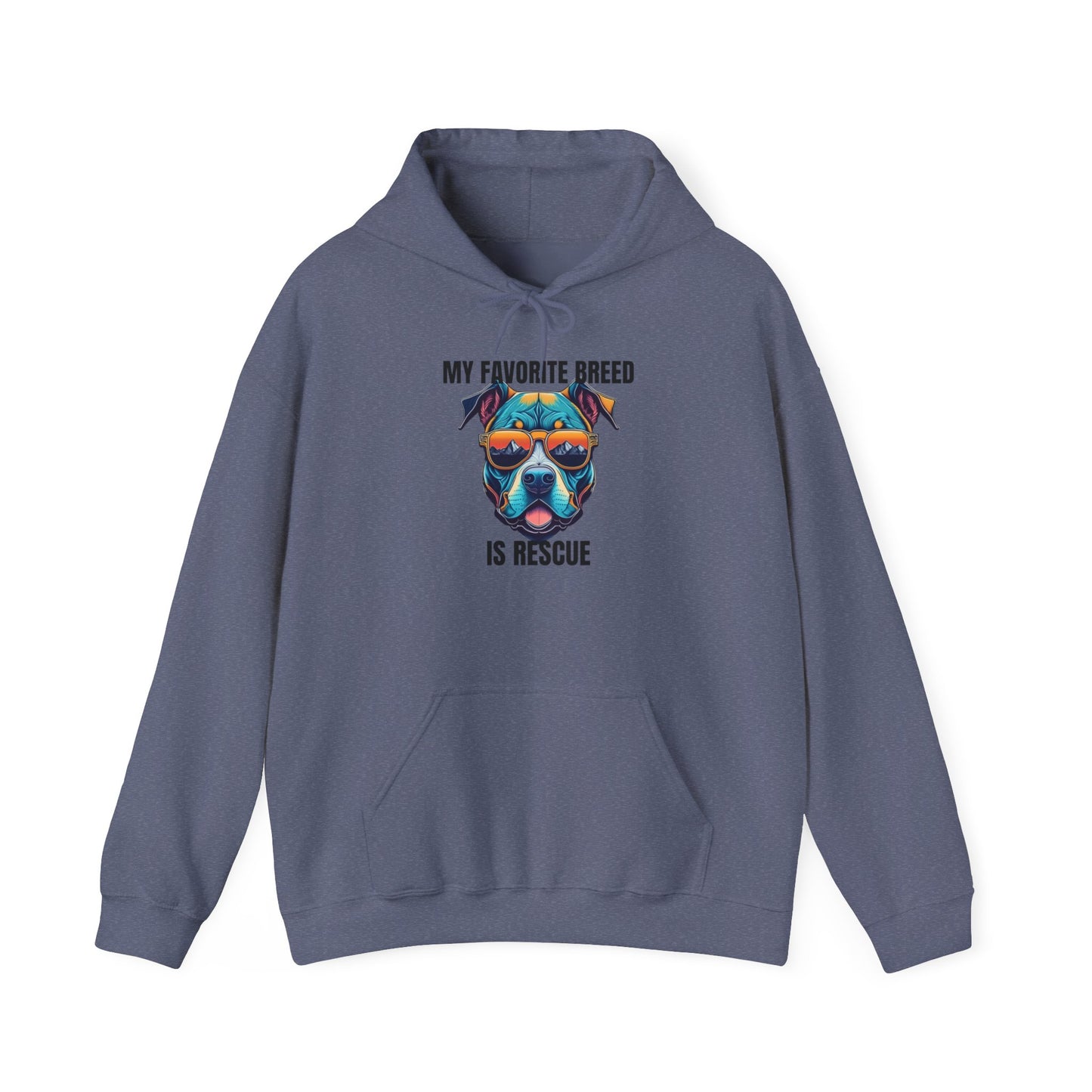 My favorite breed is rescue 1 - Unisex Heavy Blend™ Hooded Sweatshirt