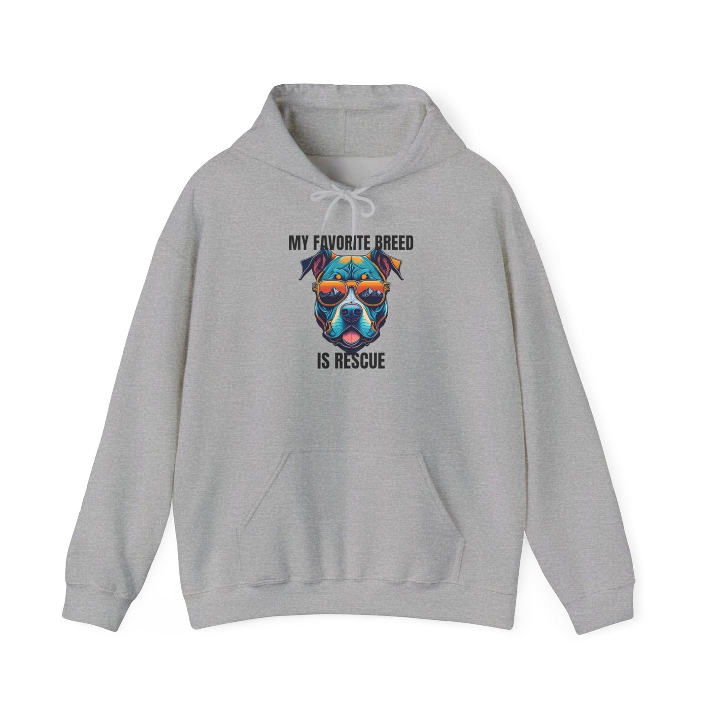 My favorite breed is rescue 1 - Unisex Heavy Blend™ Hooded Sweatshirt