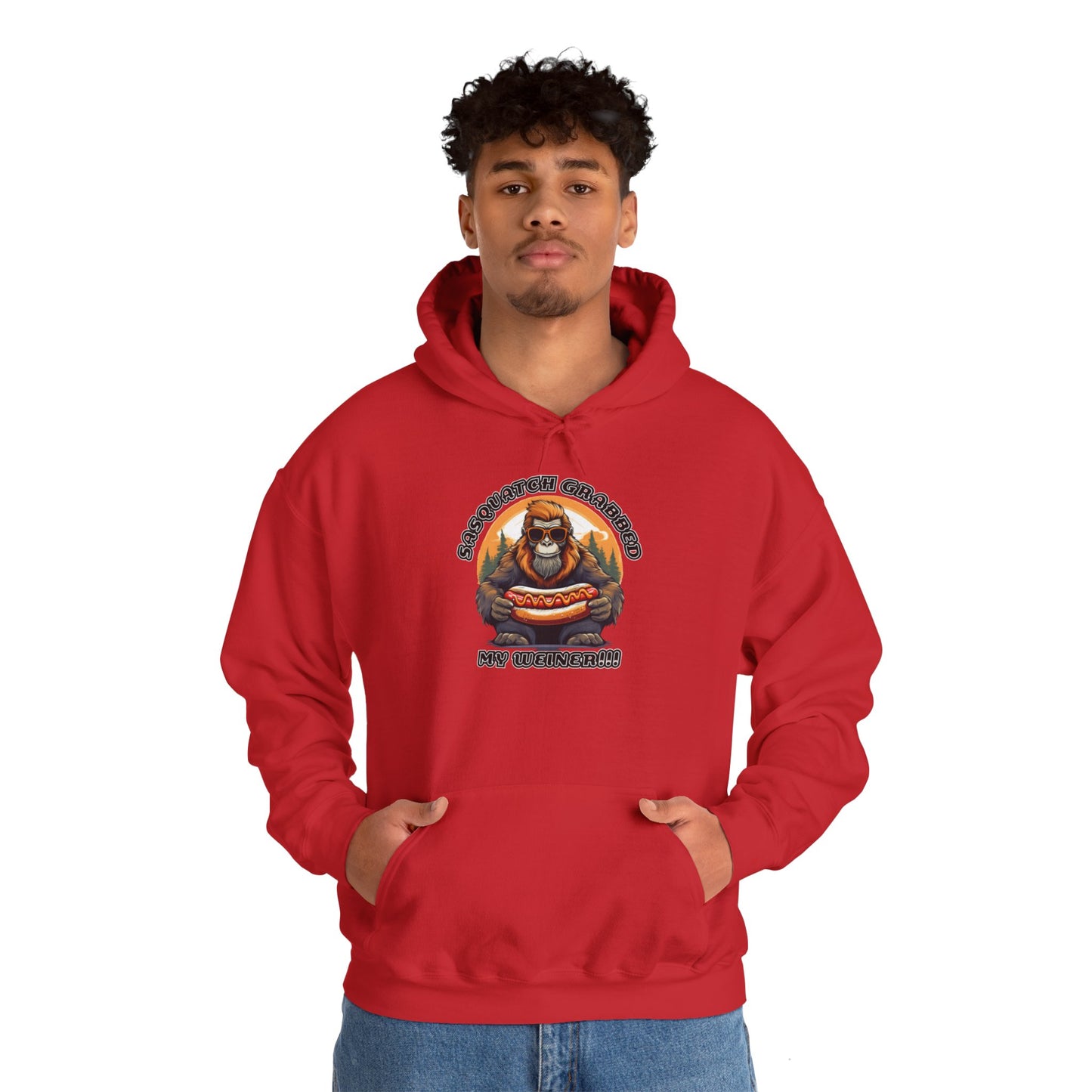 Sasquatch grabbed my weiner! - Unisex Heavy Blend™ Hooded Sweatshirt