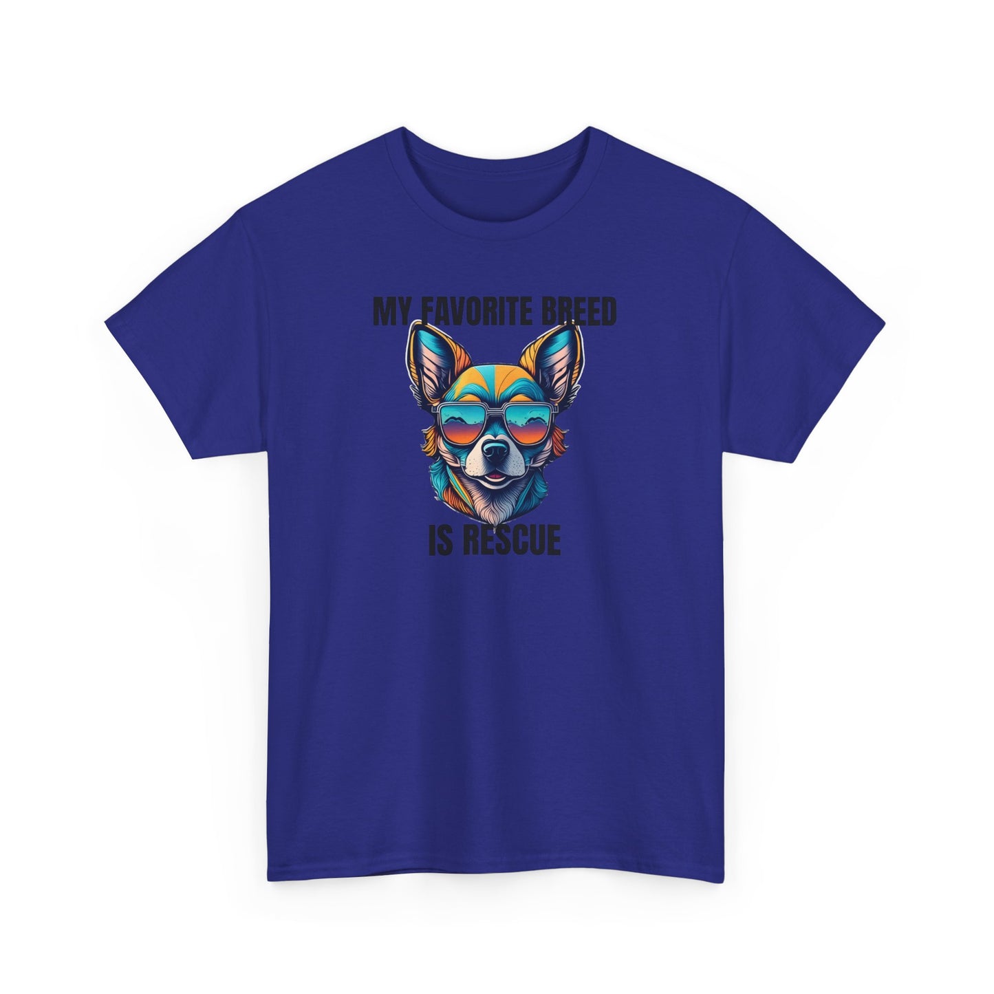 My favorite breed is rescue 2 - Unisex Heavy Cotton Tee