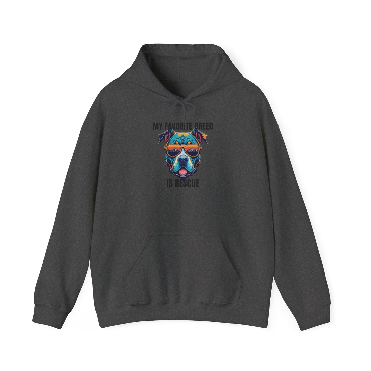 My favorite breed is rescue 1 - Unisex Heavy Blend™ Hooded Sweatshirt