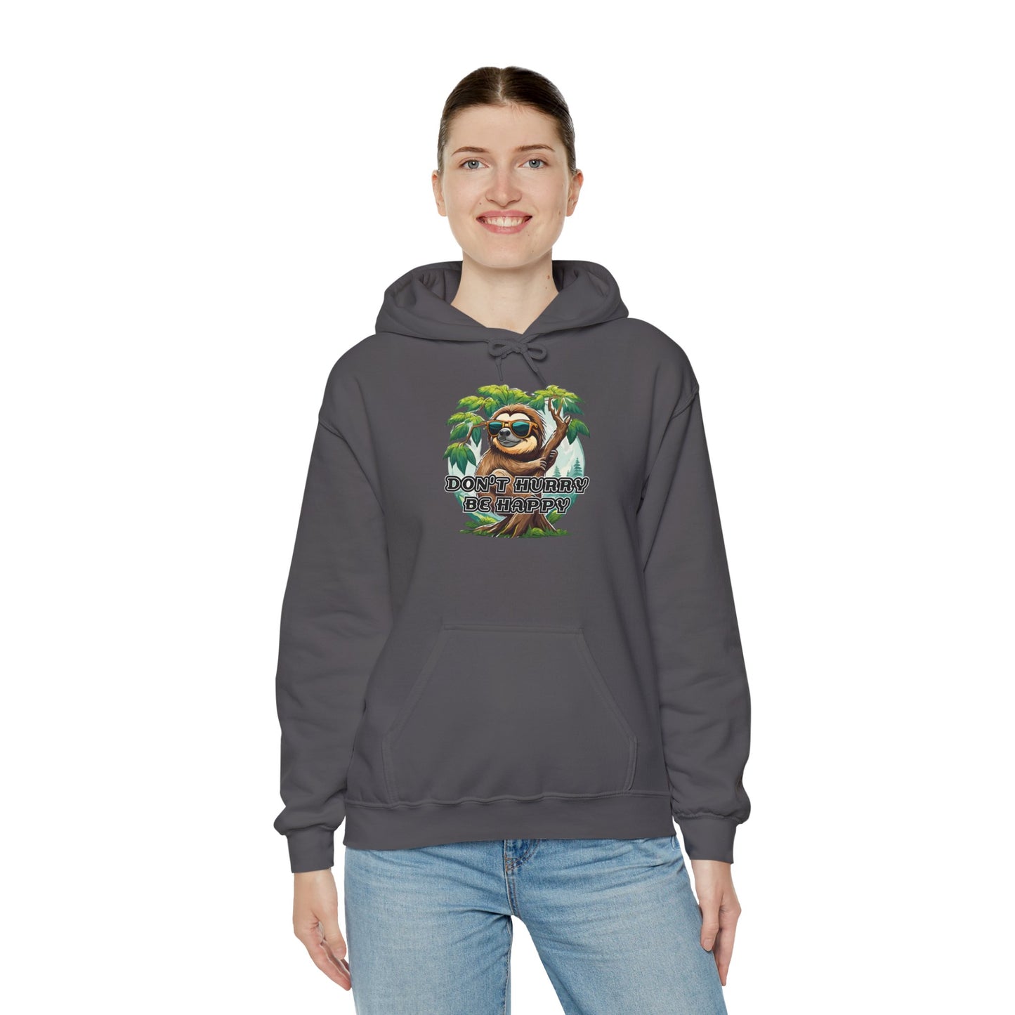 Don't hurry be happy - Unisex Heavy Blend™ Hooded Sweatshirt