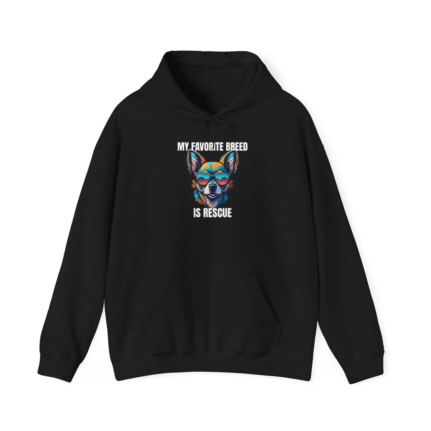 My favorite breed is rescue 2 - Unisex Heavy Blend™ Hooded Sweatshirt