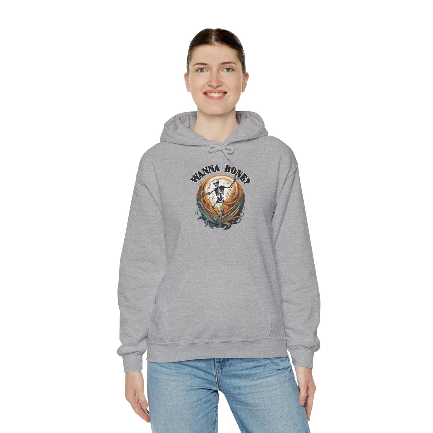 Wanna bone? - Unisex Heavy Blend™ Hooded Sweatshirt