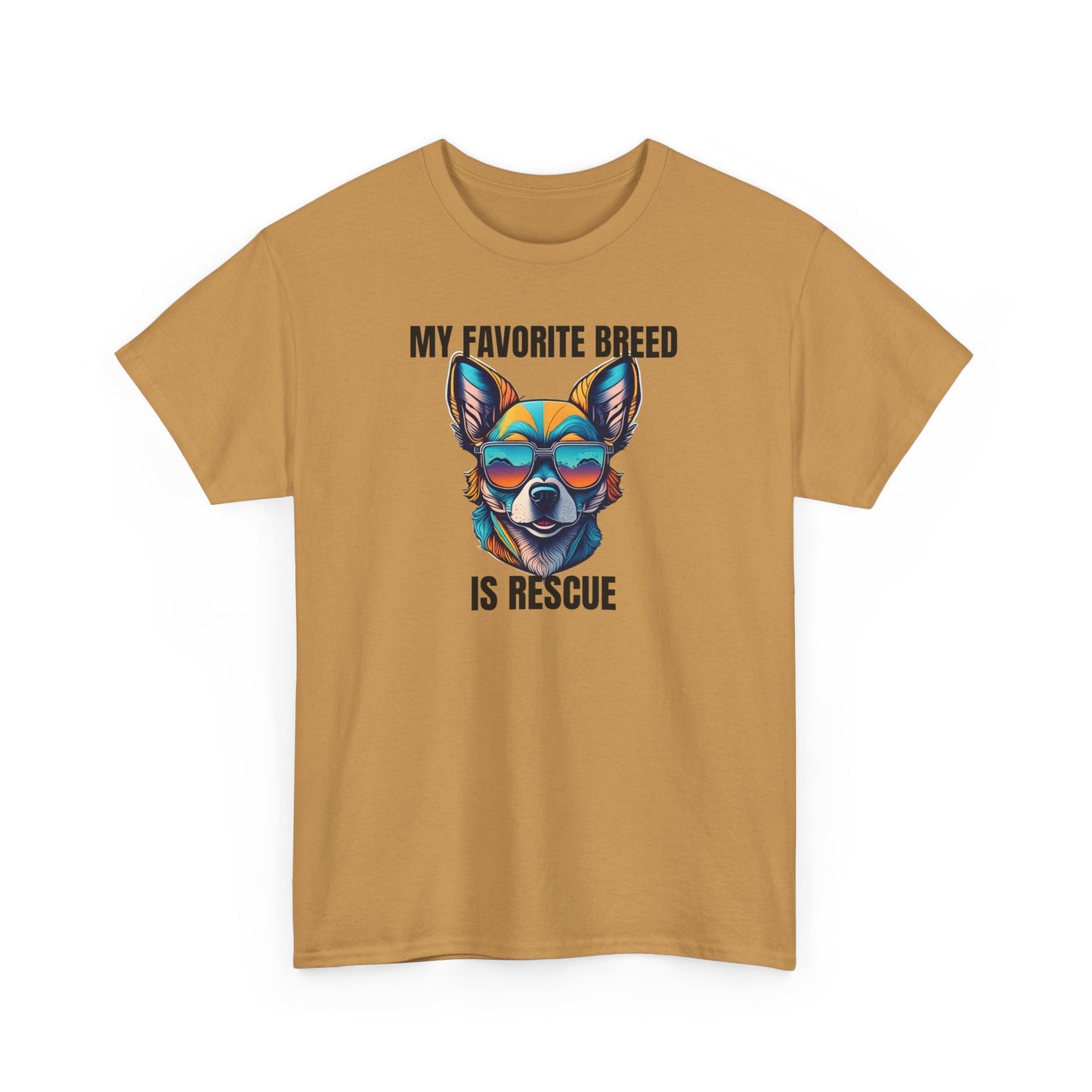 My favorite breed is rescue 2 - Unisex Heavy Cotton Tee