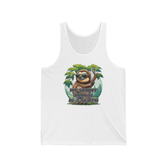 My spirit animal is a sloth - Unisex Jersey Tank