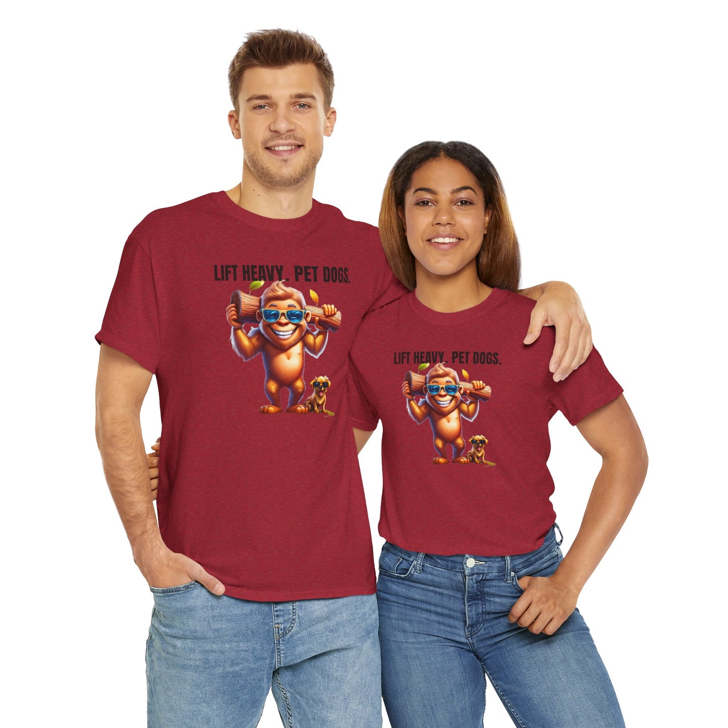 Lift heavy pet dogs 1 - Unisex Heavy Cotton Tee