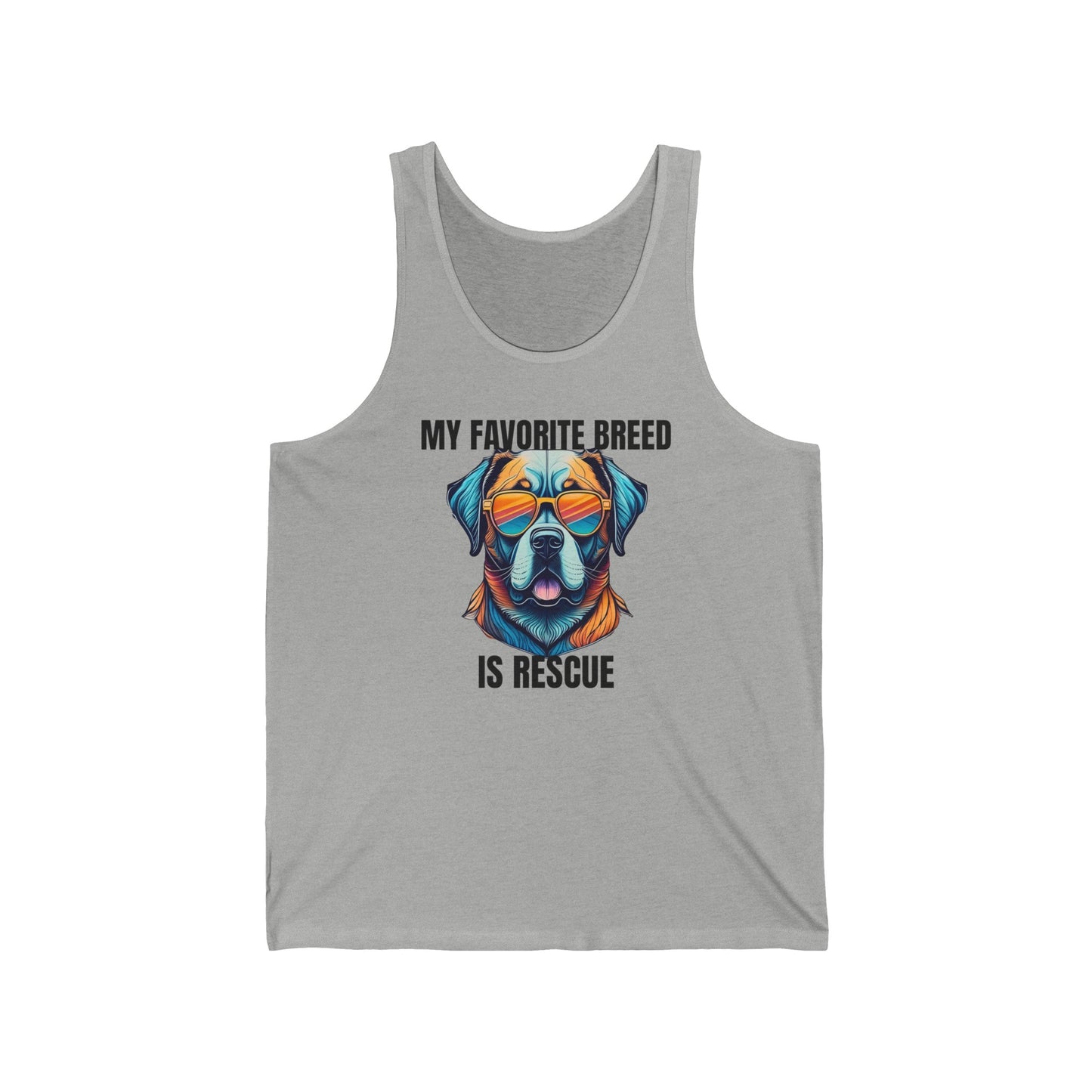 My favorite breed is rescue 5 - Unisex Jersey Tank