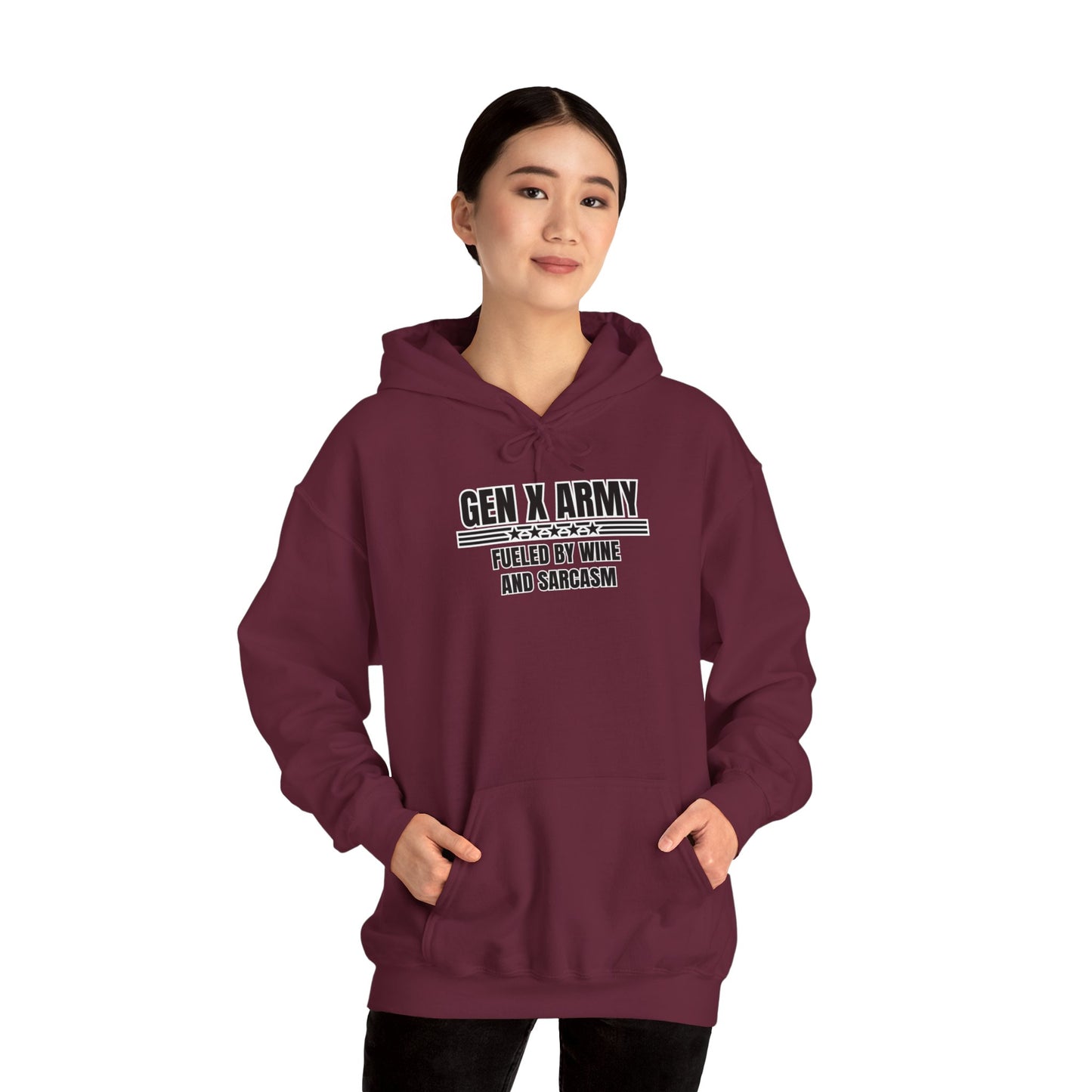 Fueled by wine and sarcasm - Unisex Heavy Blend™ Hooded Sweatshirt