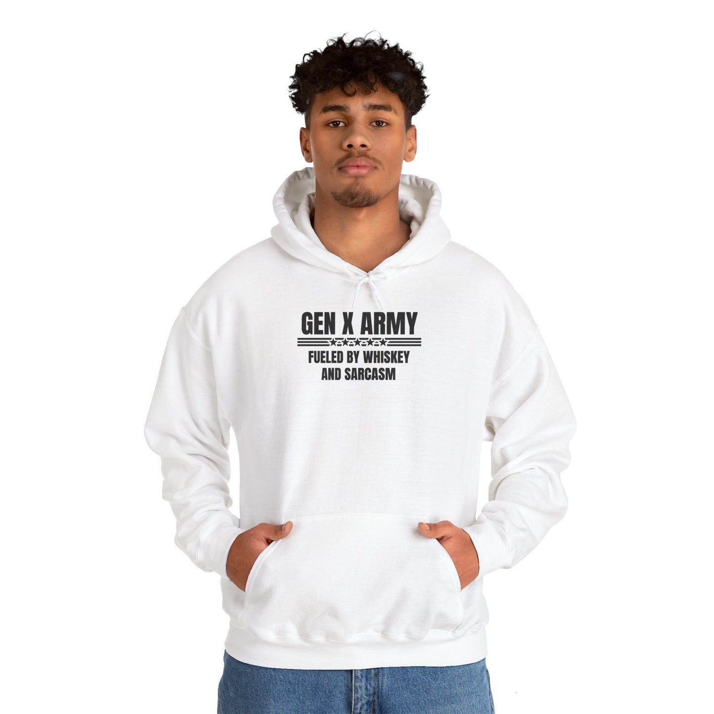 Fueled by whiskey and sarcasm - Unisex Heavy Blend™ Hooded Sweatshirt