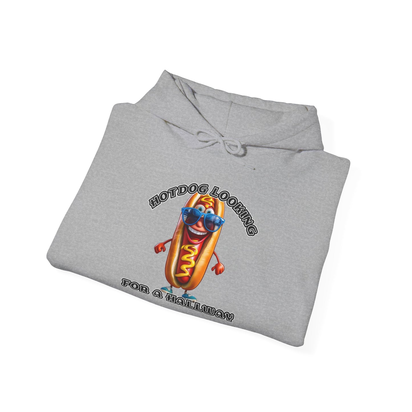 Hotdog looking for a hallway - Unisex Heavy Blend™ Hooded Sweatshirt