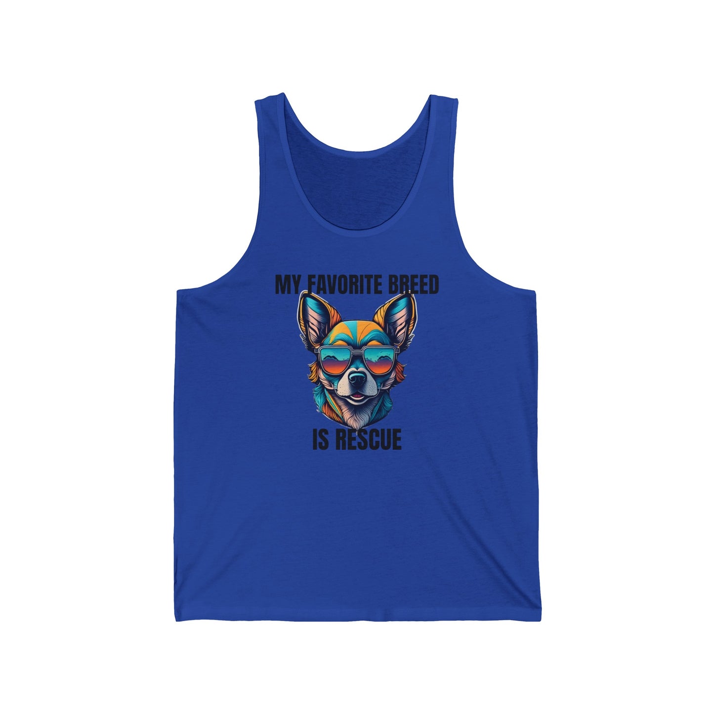 My favorite breed is rescue 2 - Unisex Jersey Tank