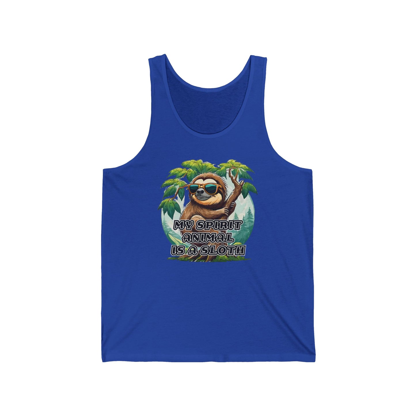 My spirit animal is a sloth - Unisex Jersey Tank